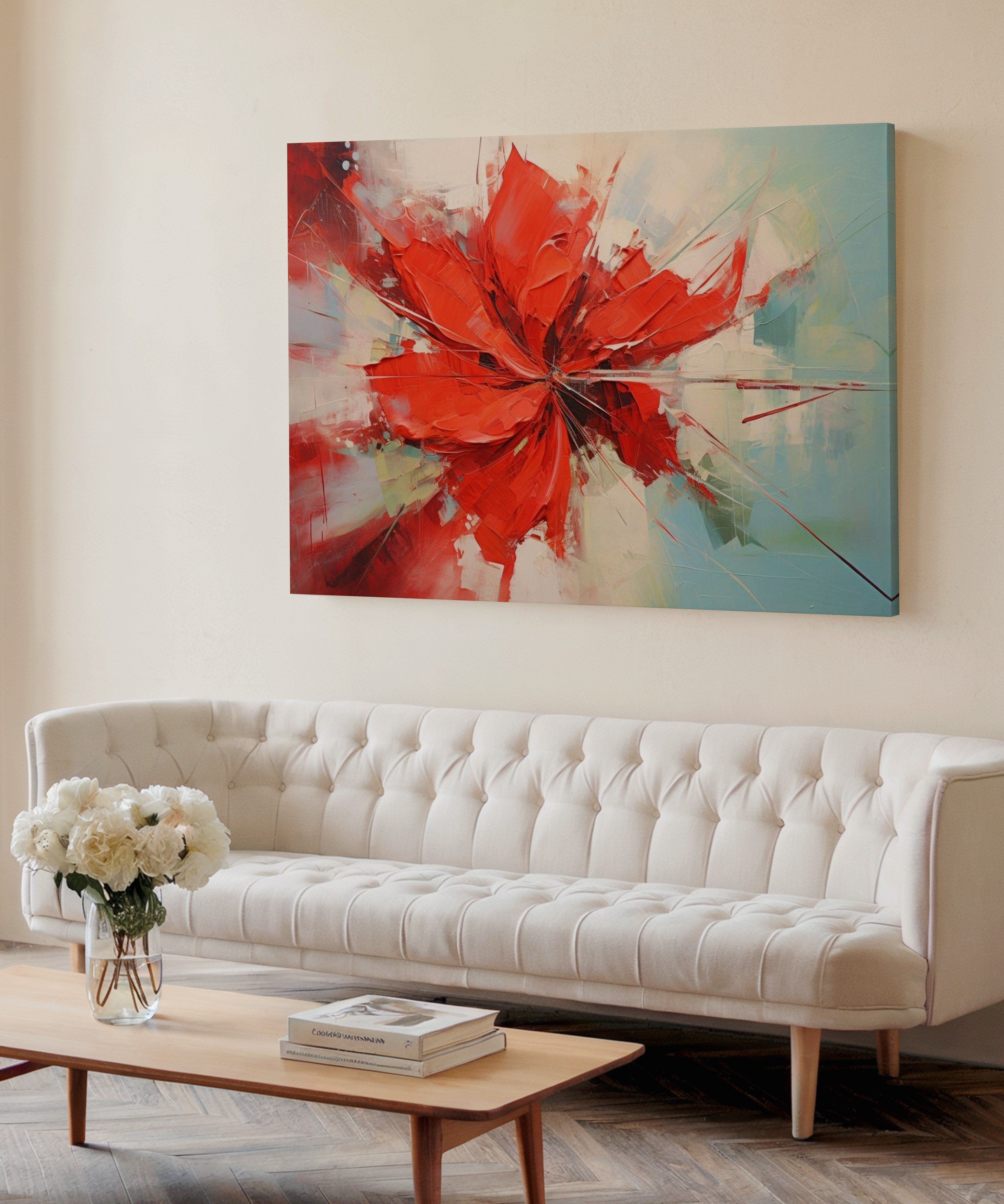 Tutkunun Çiçeği | Yağlı Boya Dokulu Canvas Baskı