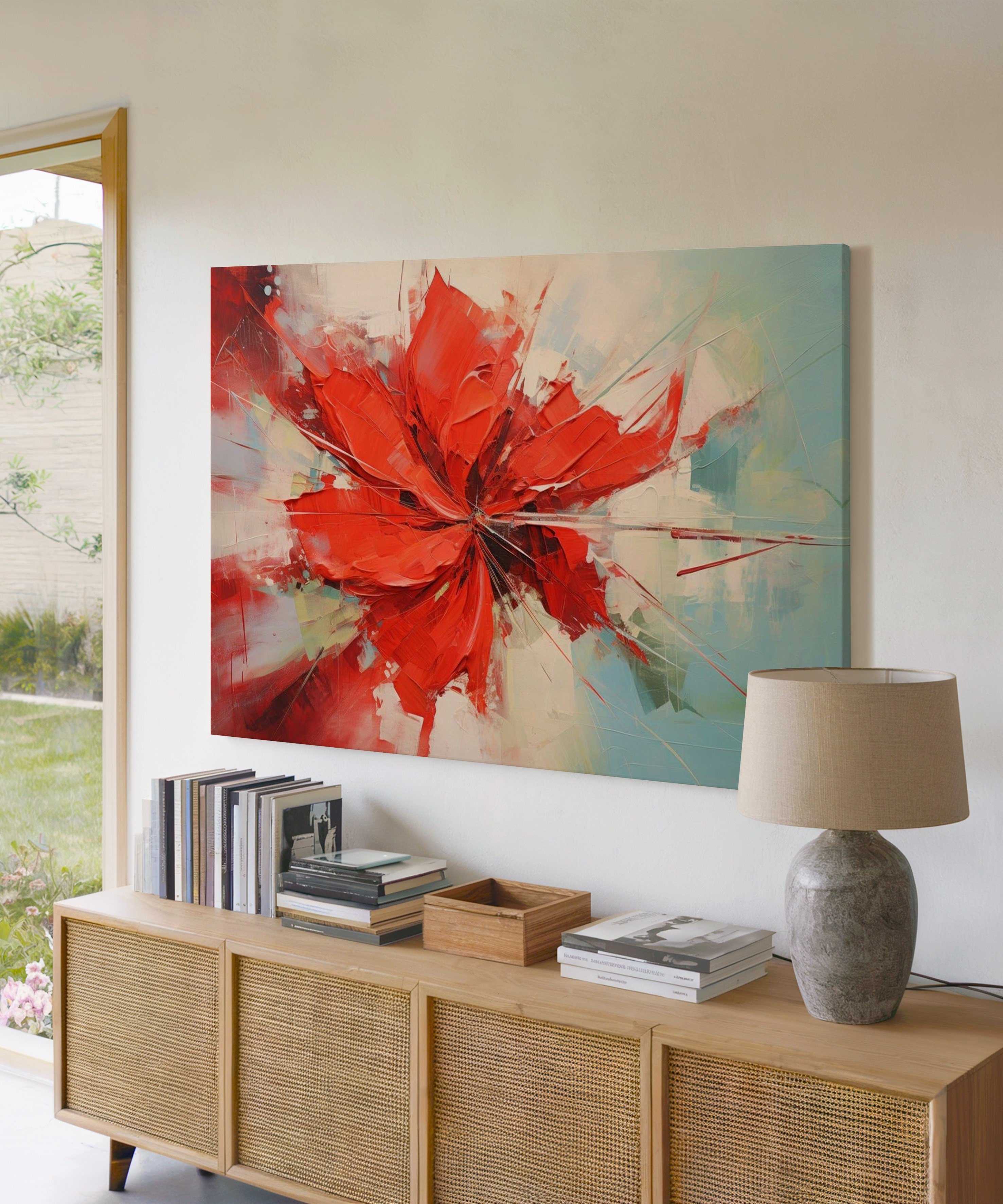 Tutkunun Çiçeği | Yağlı Boya Dokulu Canvas Baskı