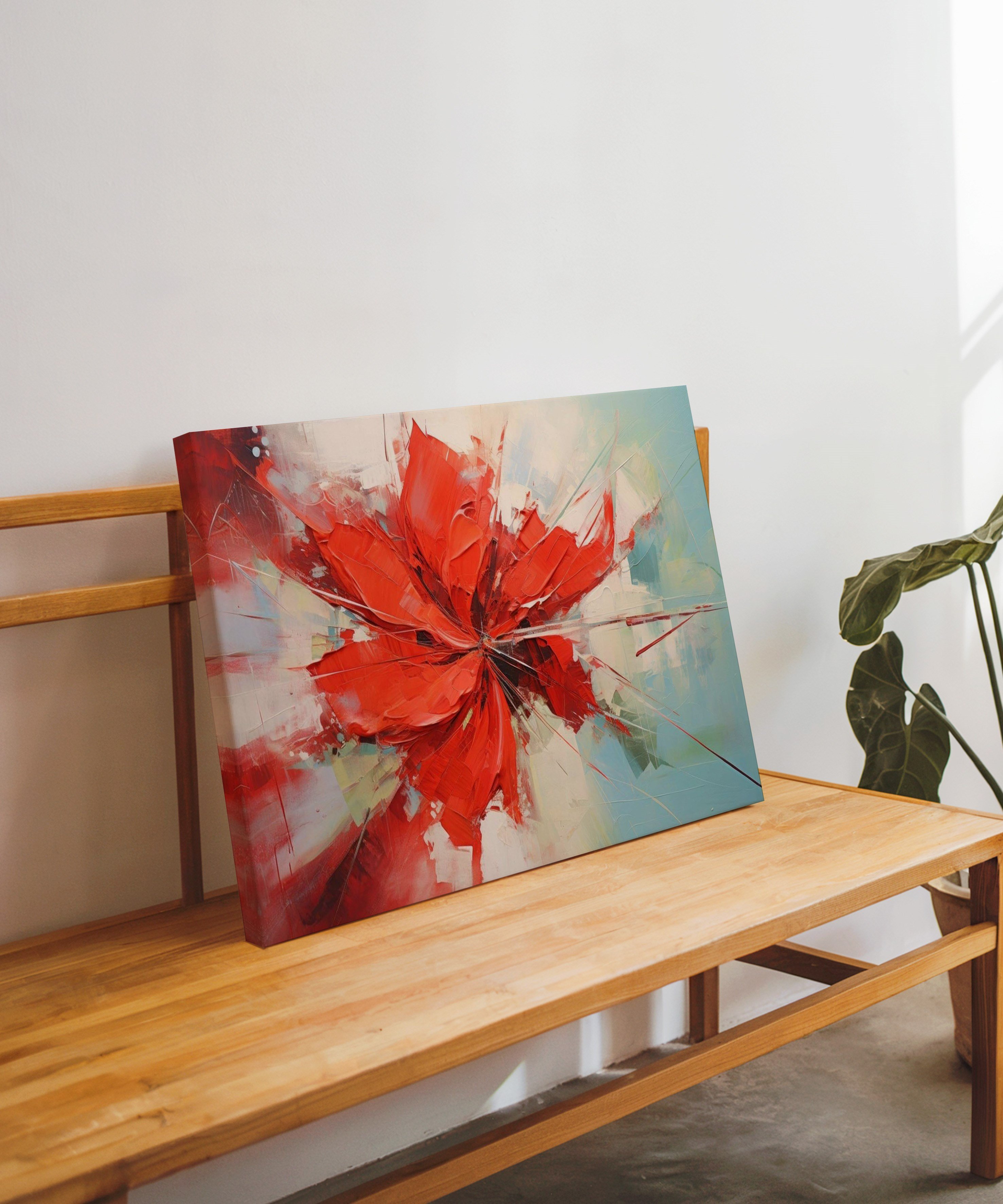 Tutkunun Çiçeği | Yağlı Boya Dokulu Canvas Baskı