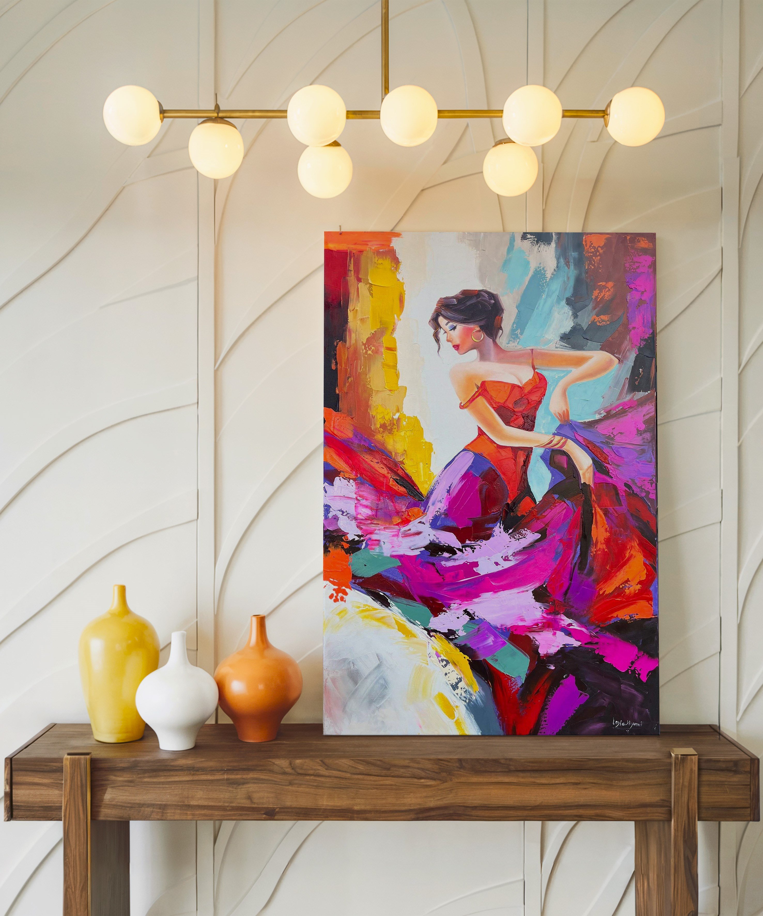 Tutkunun Dansı | Yağlı Boya Dokulu Canvas Baskı