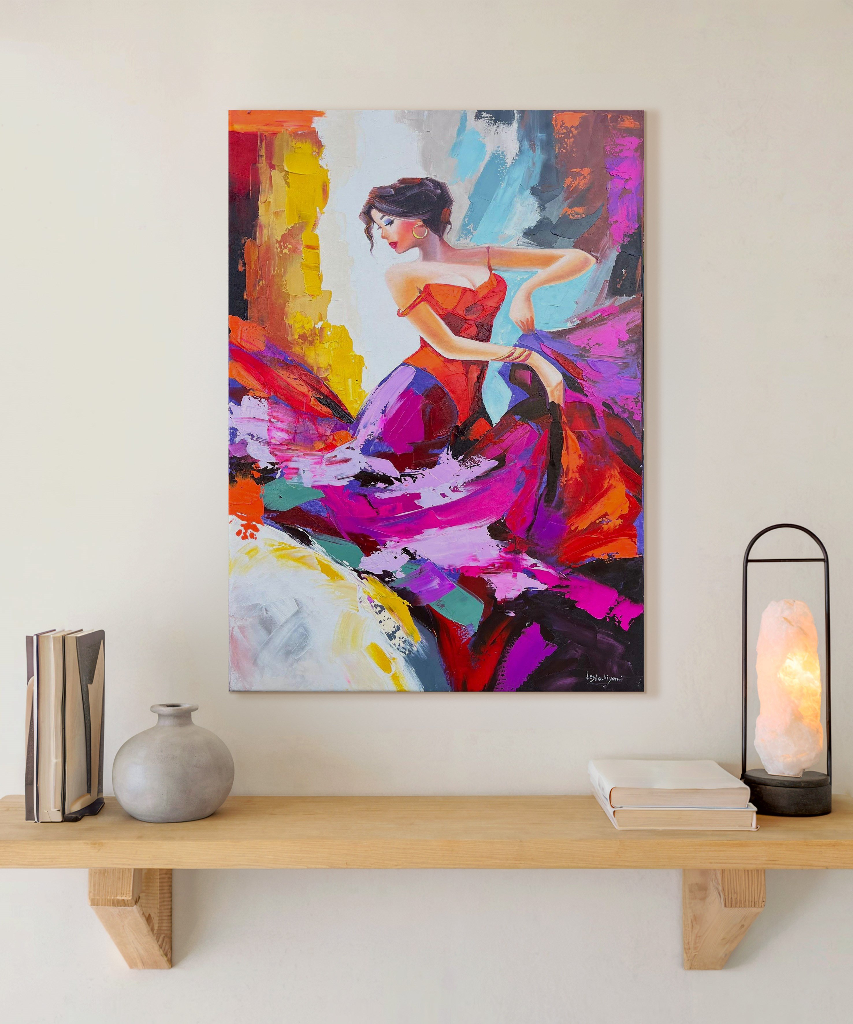 Tutkunun Dansı | Yağlı Boya Dokulu Canvas Baskı