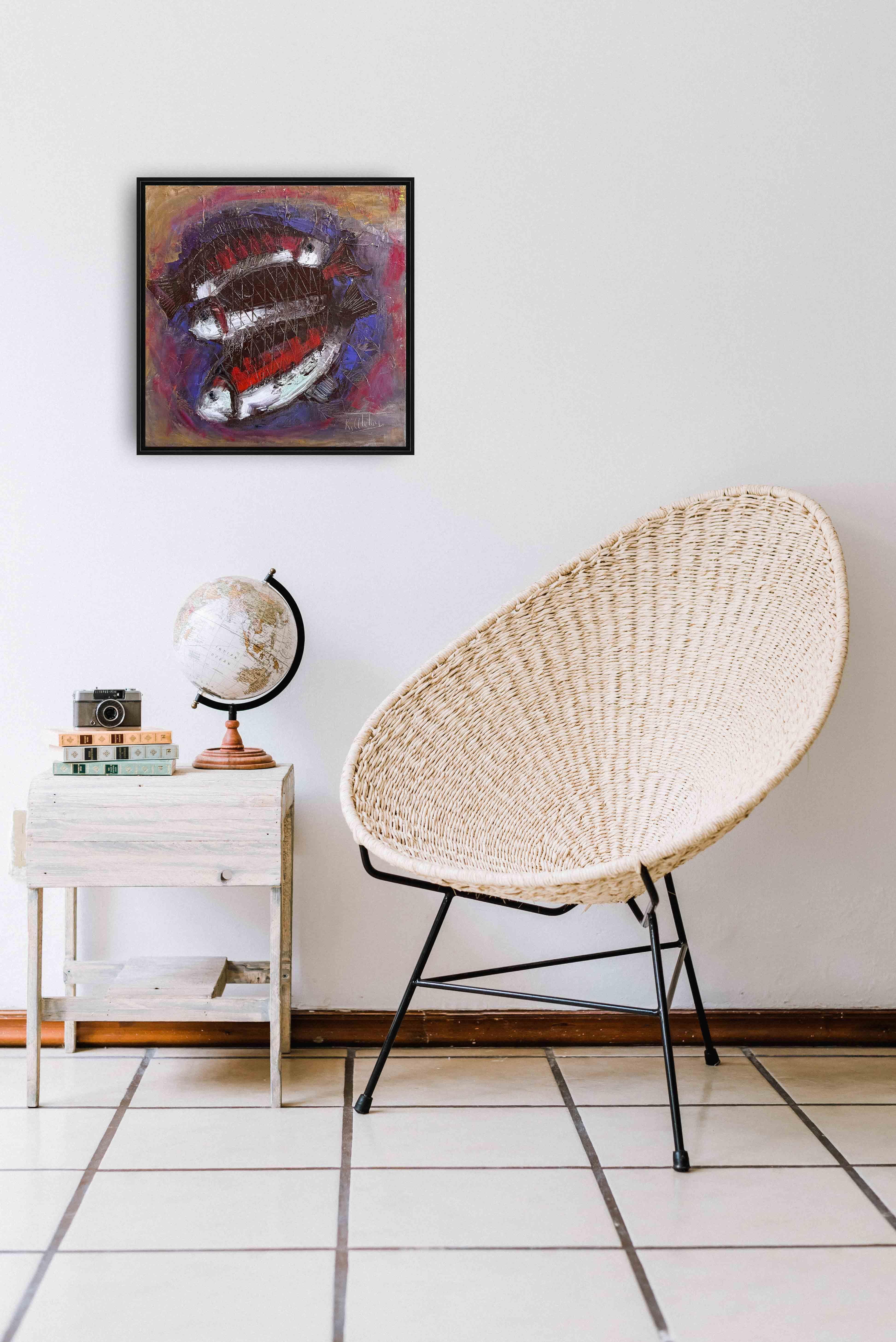 Üç Balık  | Yağlı Boya Tablo 