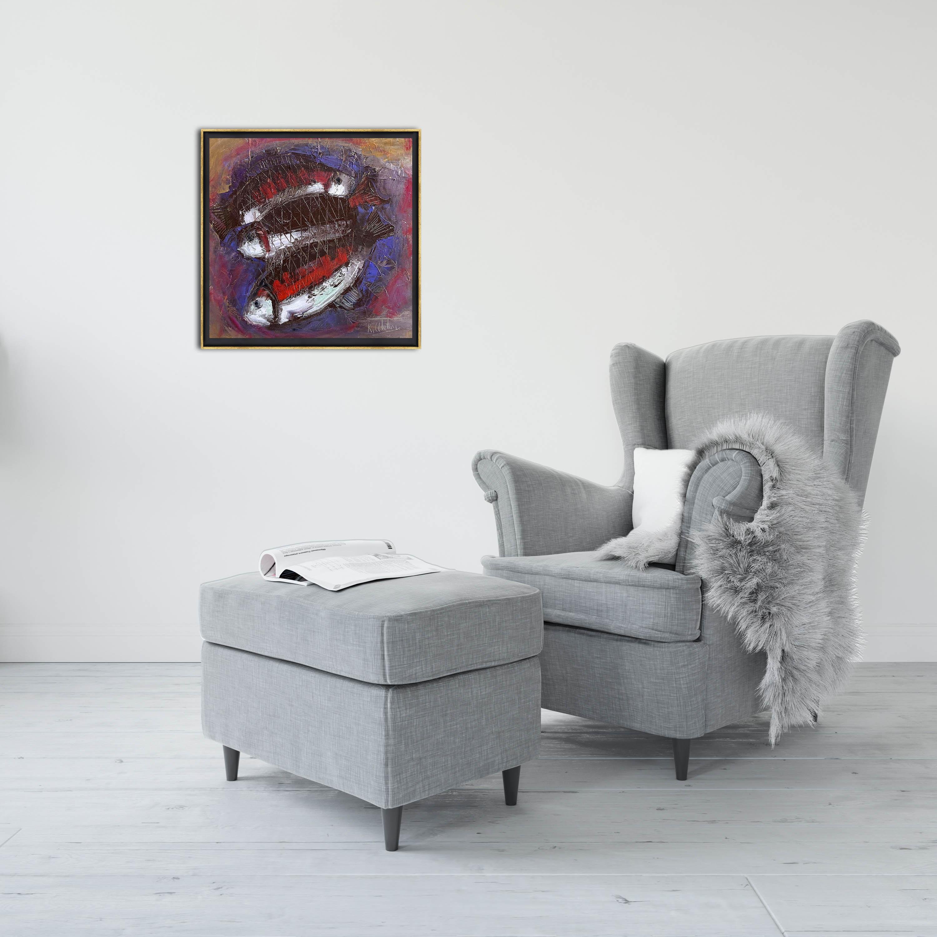 Üç Balık  | Yağlı Boya Tablo 