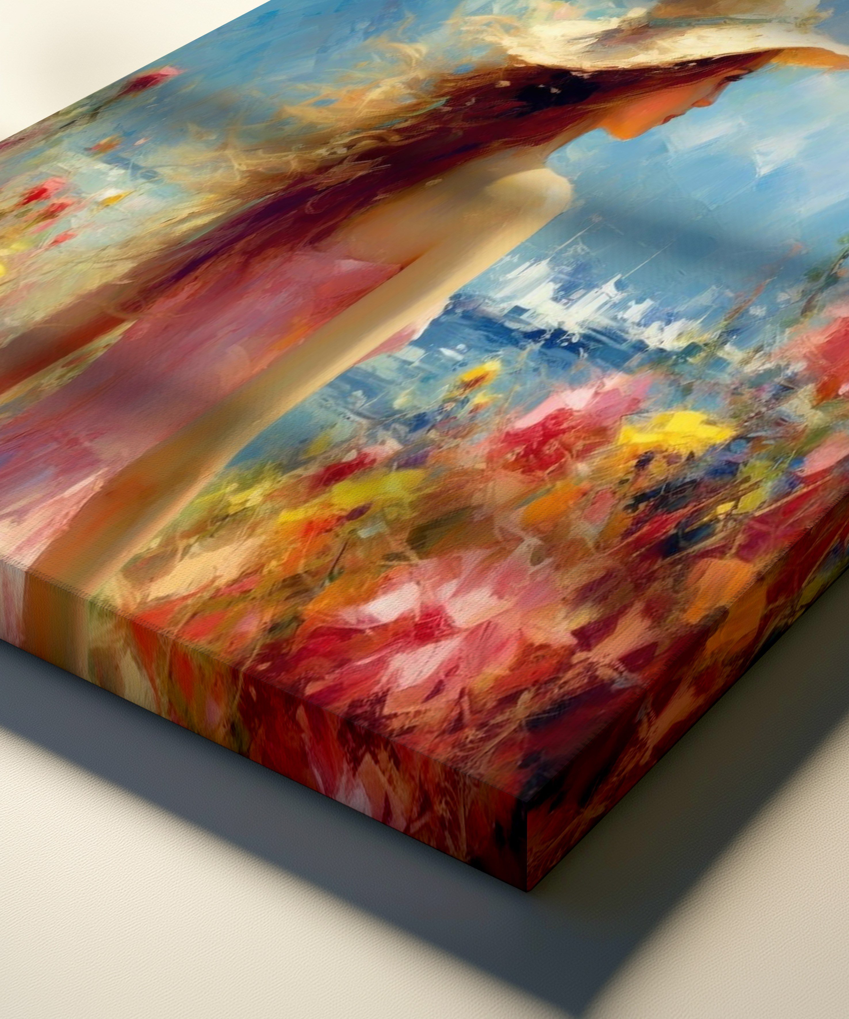 Uzaklarda | Yağlıboya dokulu canvas baskı