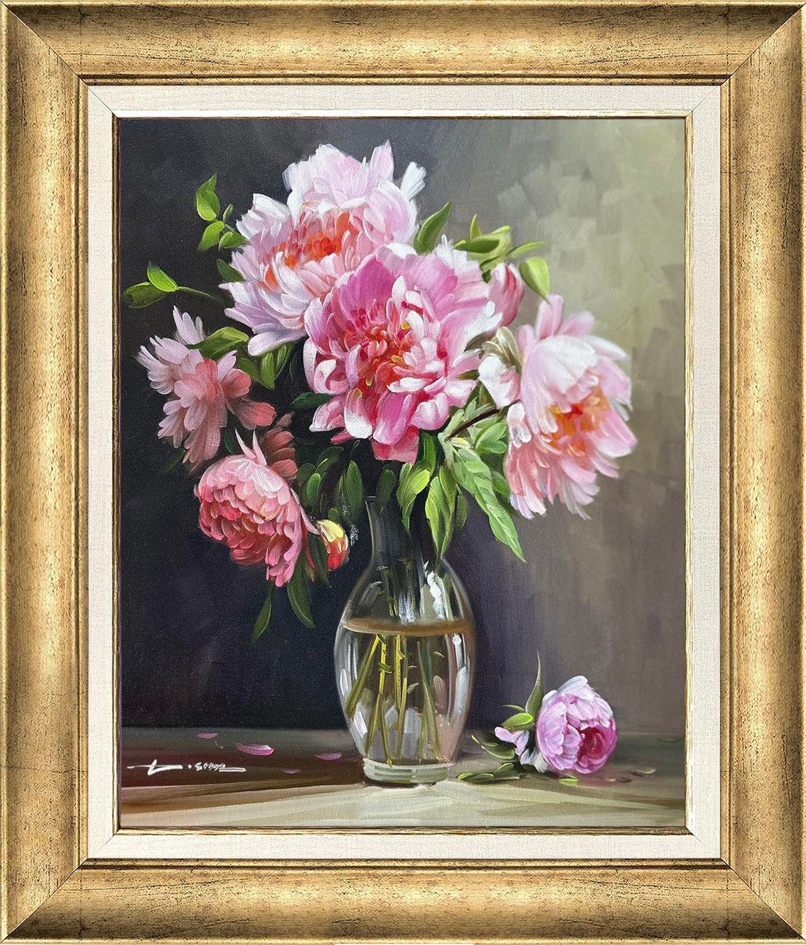 Vazoda Şakayık Çiçekleri  | Yağlı Boya Tablo