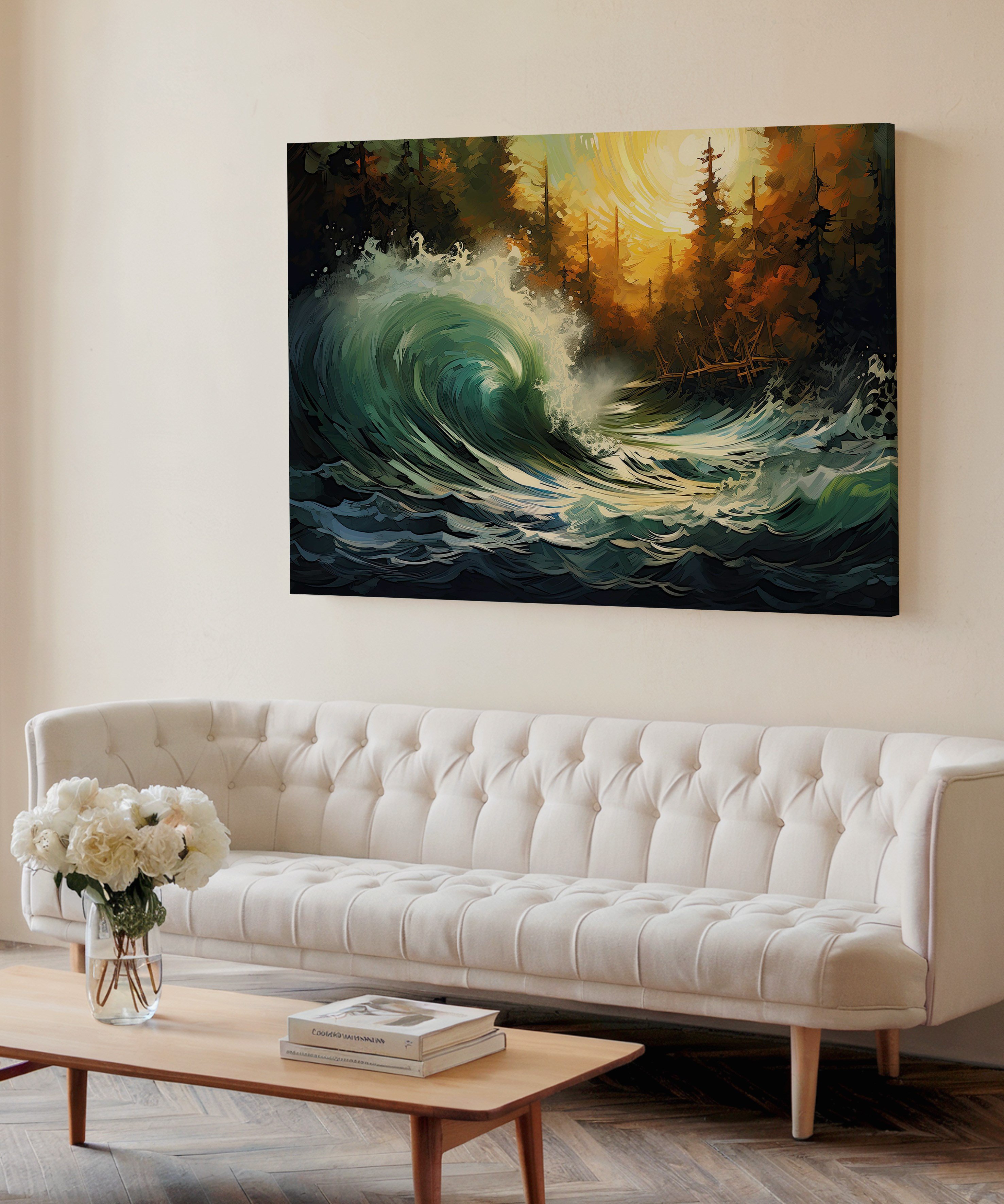 Wave Power 2 | Yağlıboya dokulu canvas baskı