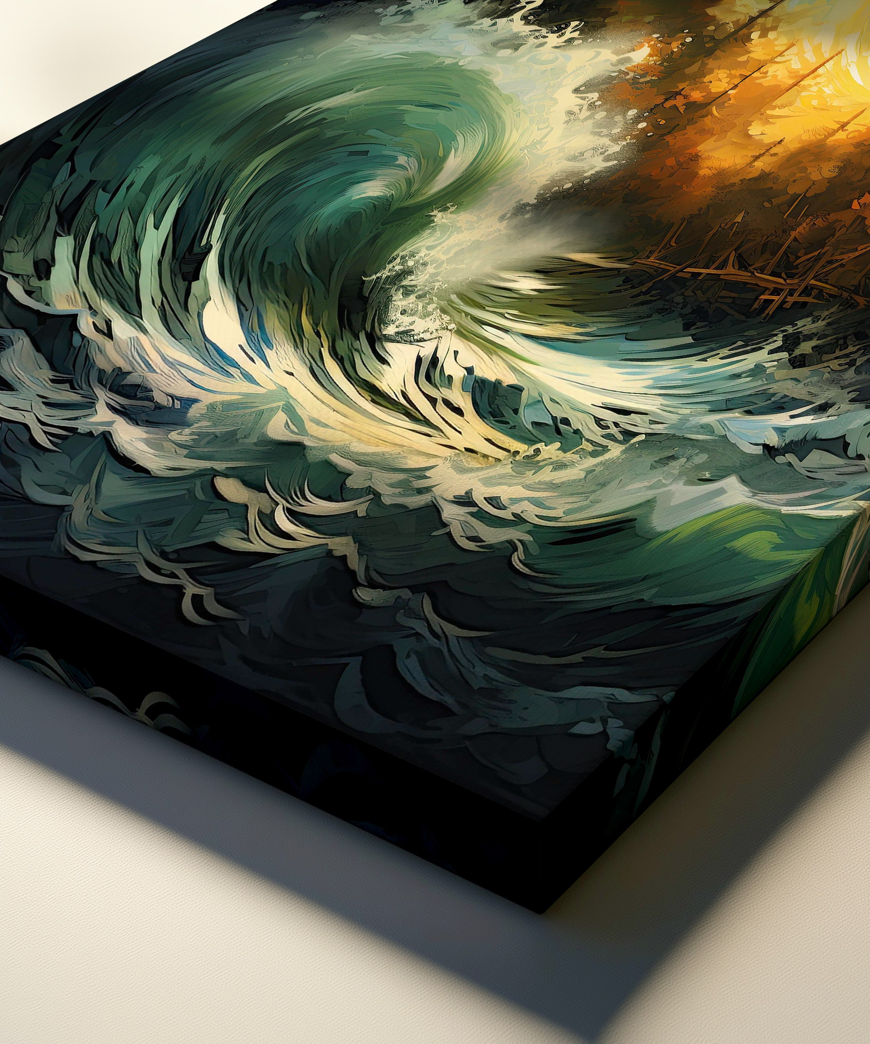 Wave Power 2 | Yağlıboya dokulu canvas baskı
