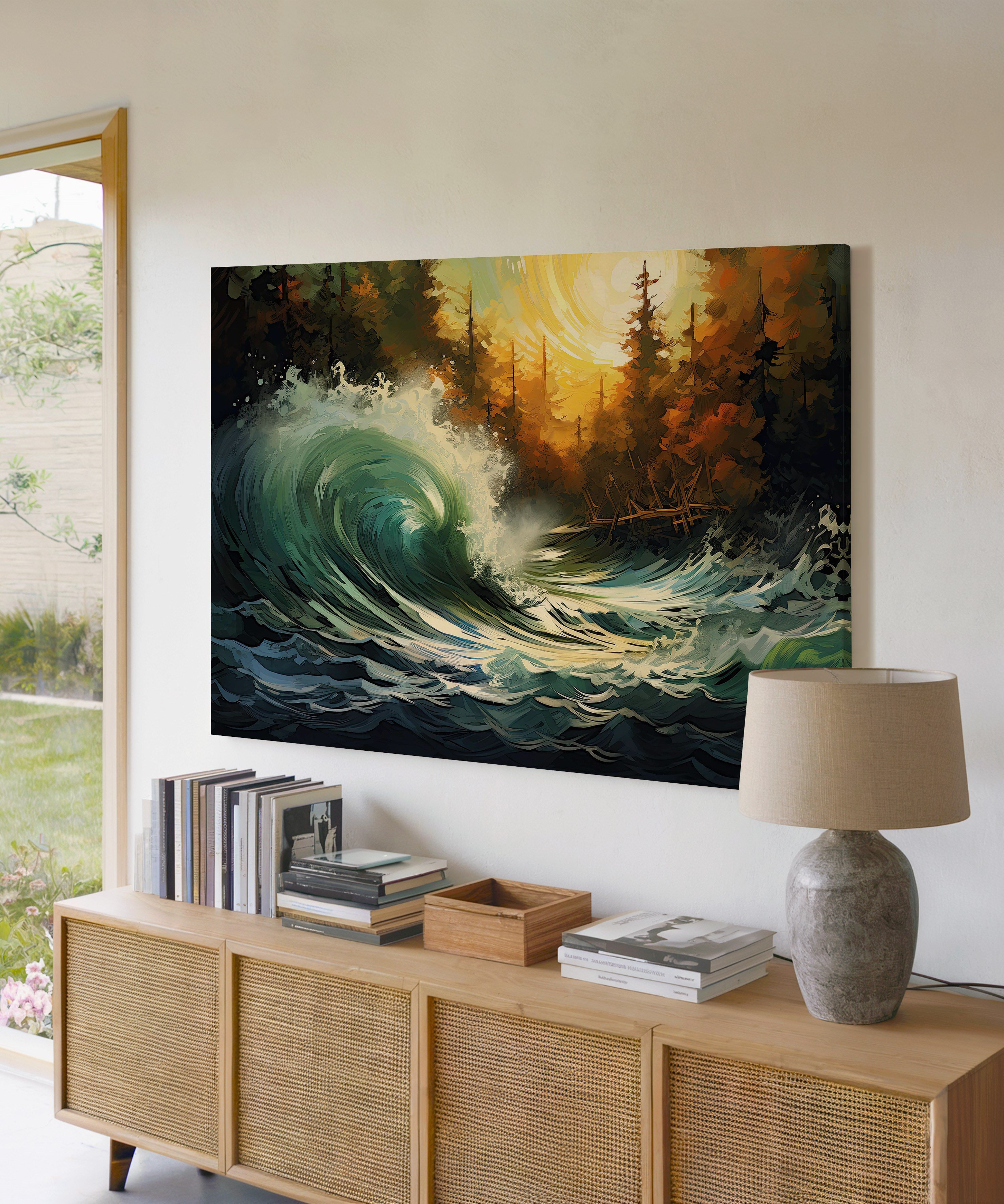 Wave Power 2 | Yağlıboya dokulu canvas baskı