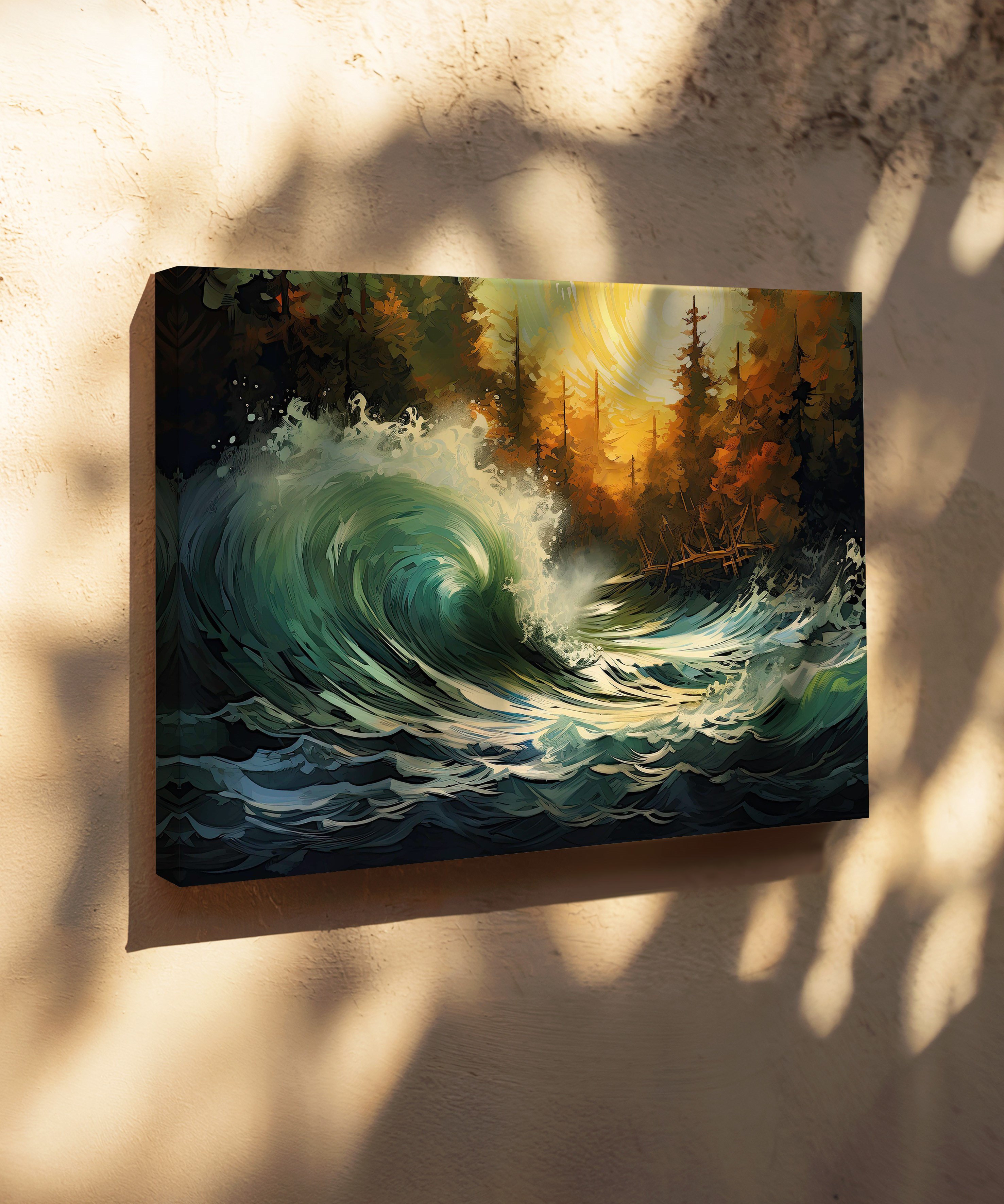Wave Power 2 | Yağlıboya dokulu canvas baskı