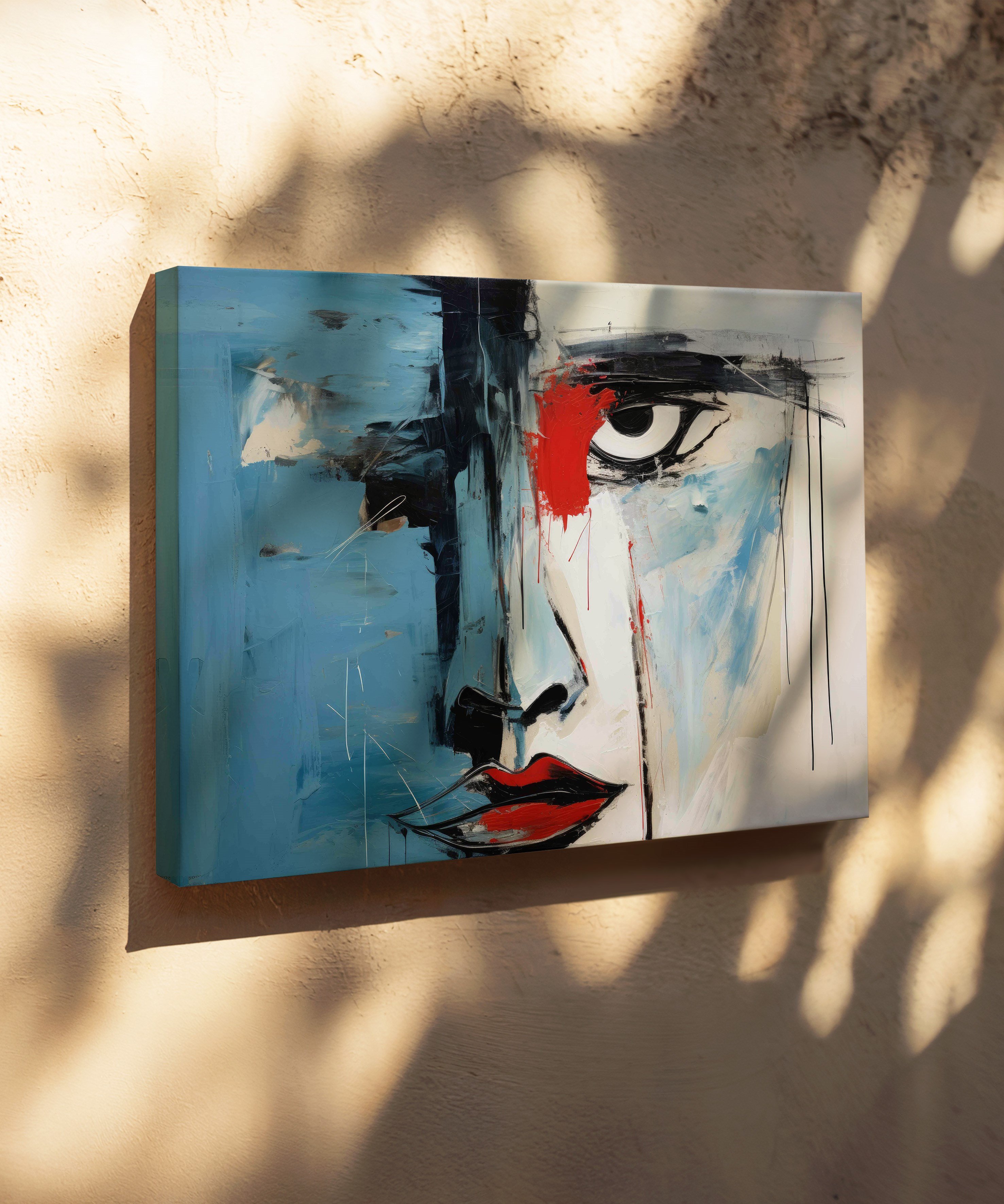 Woman Stern Look | Yağlıboya Dokulu Canvas Baskı