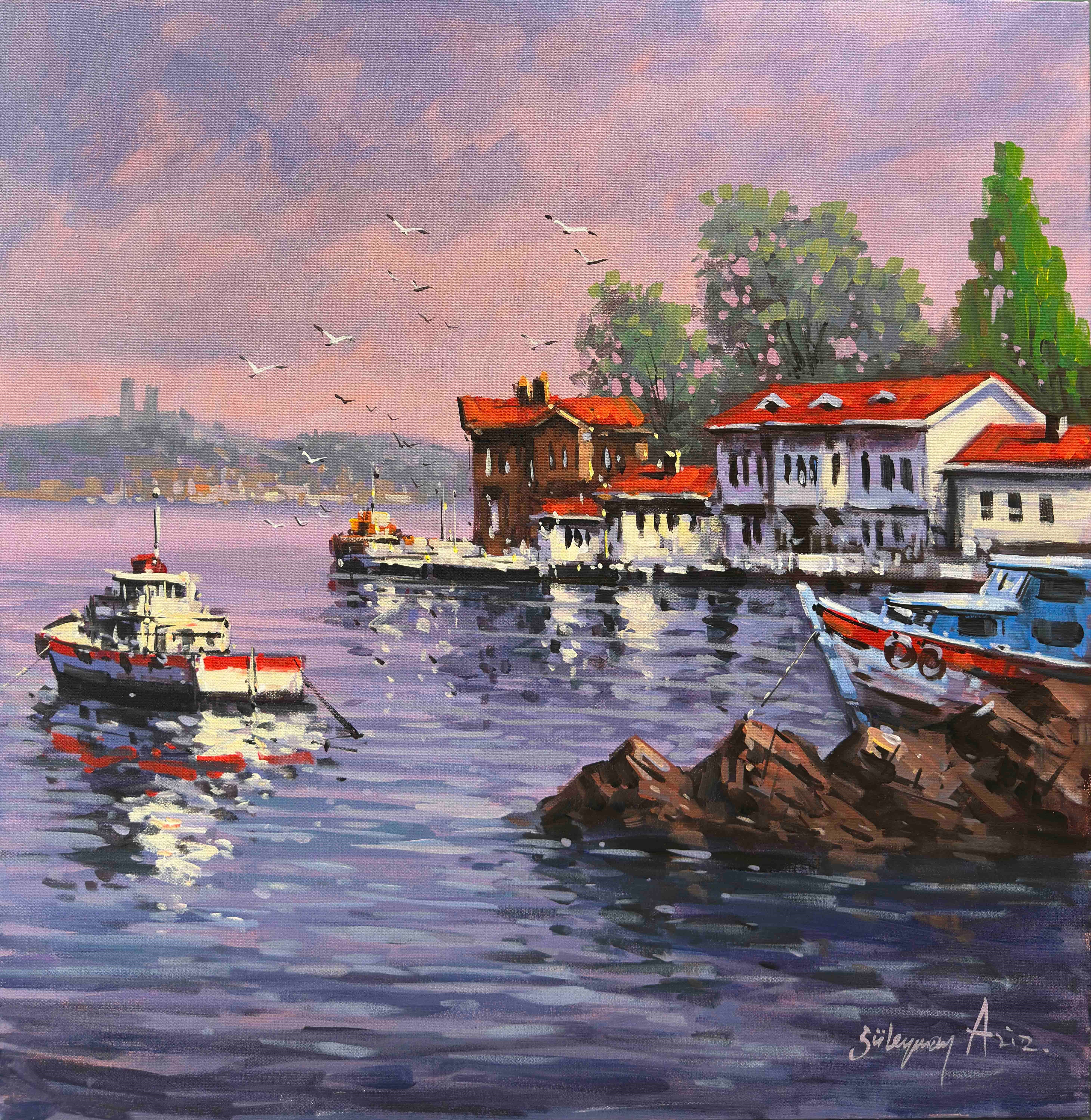 Yalılar Sandalı | Yağlı Boya Tablo
