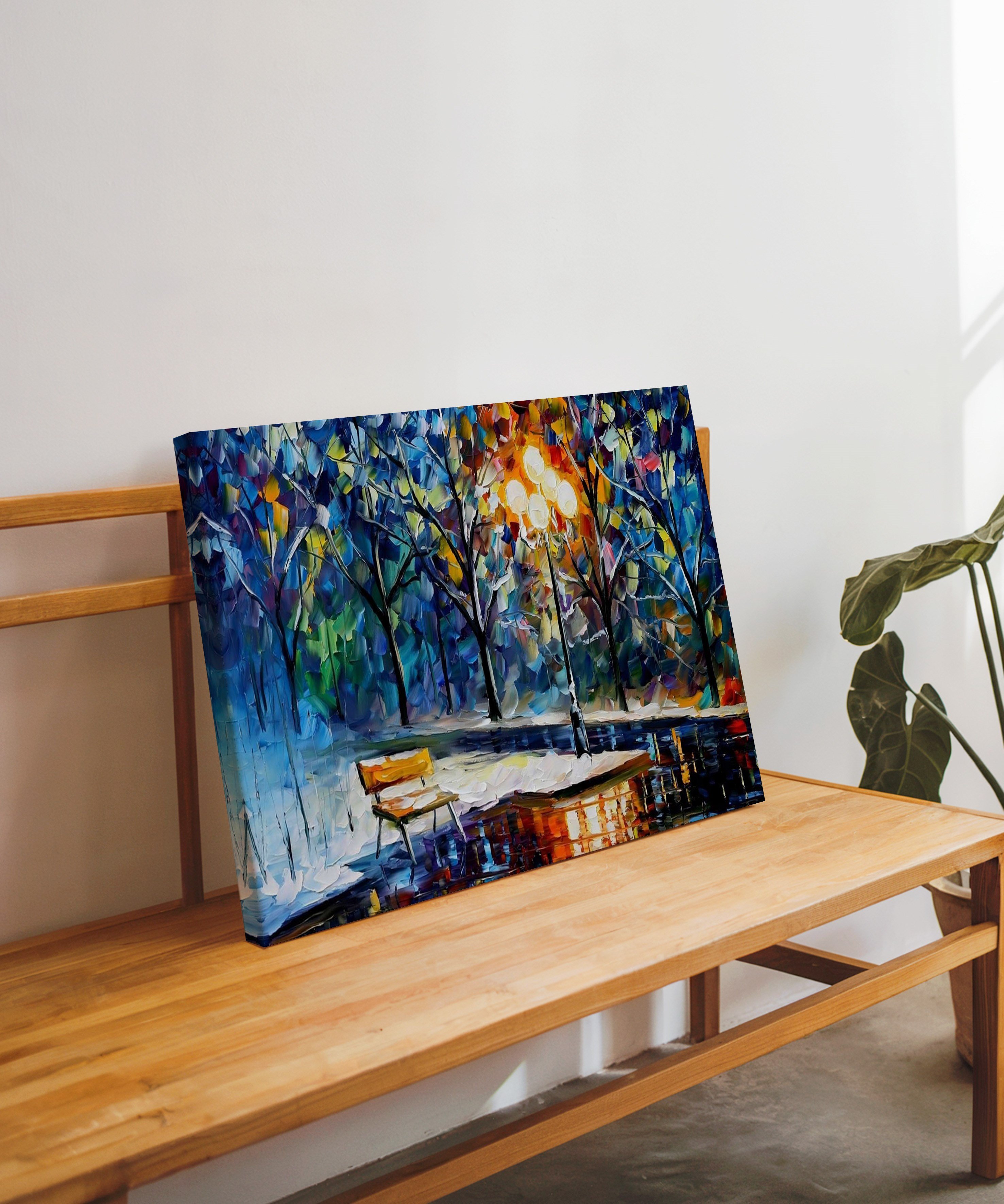 Yalnız Işık | Yağlı Boya Dokulu Canvas Baskı