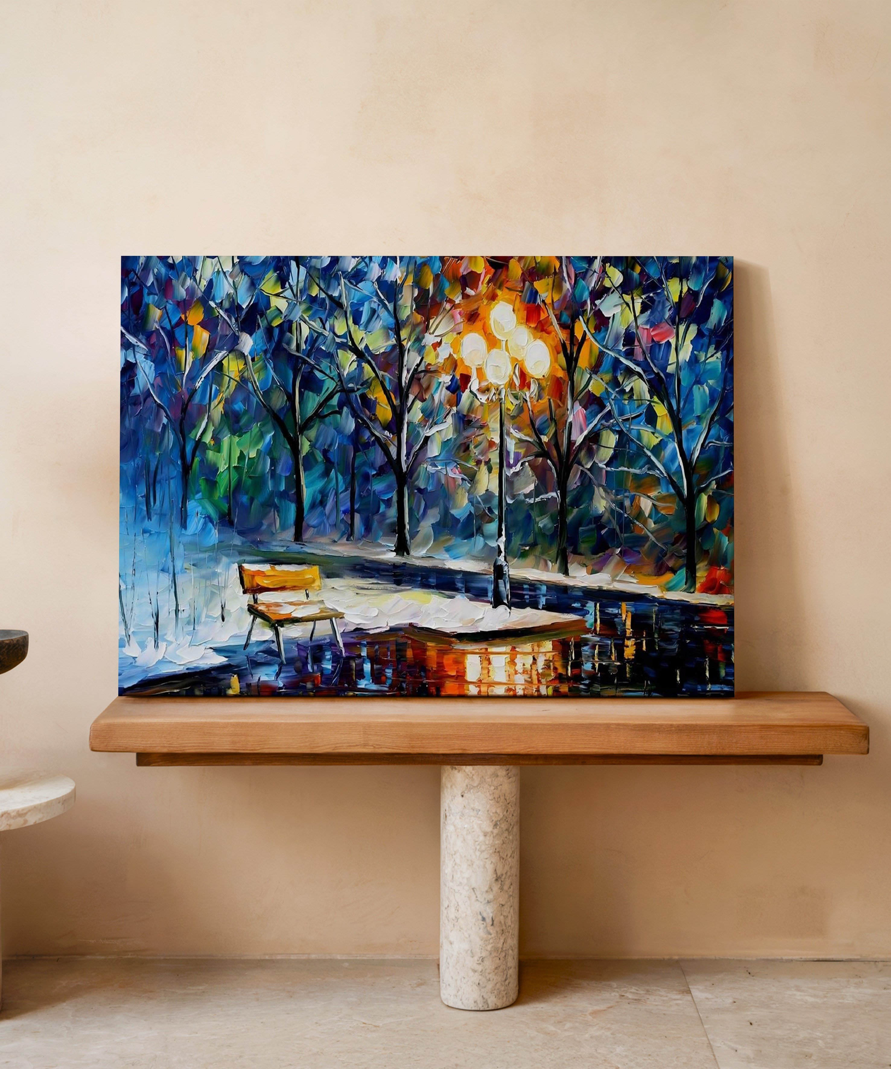 Yalnız Işık | Yağlı Boya Dokulu Canvas Baskı