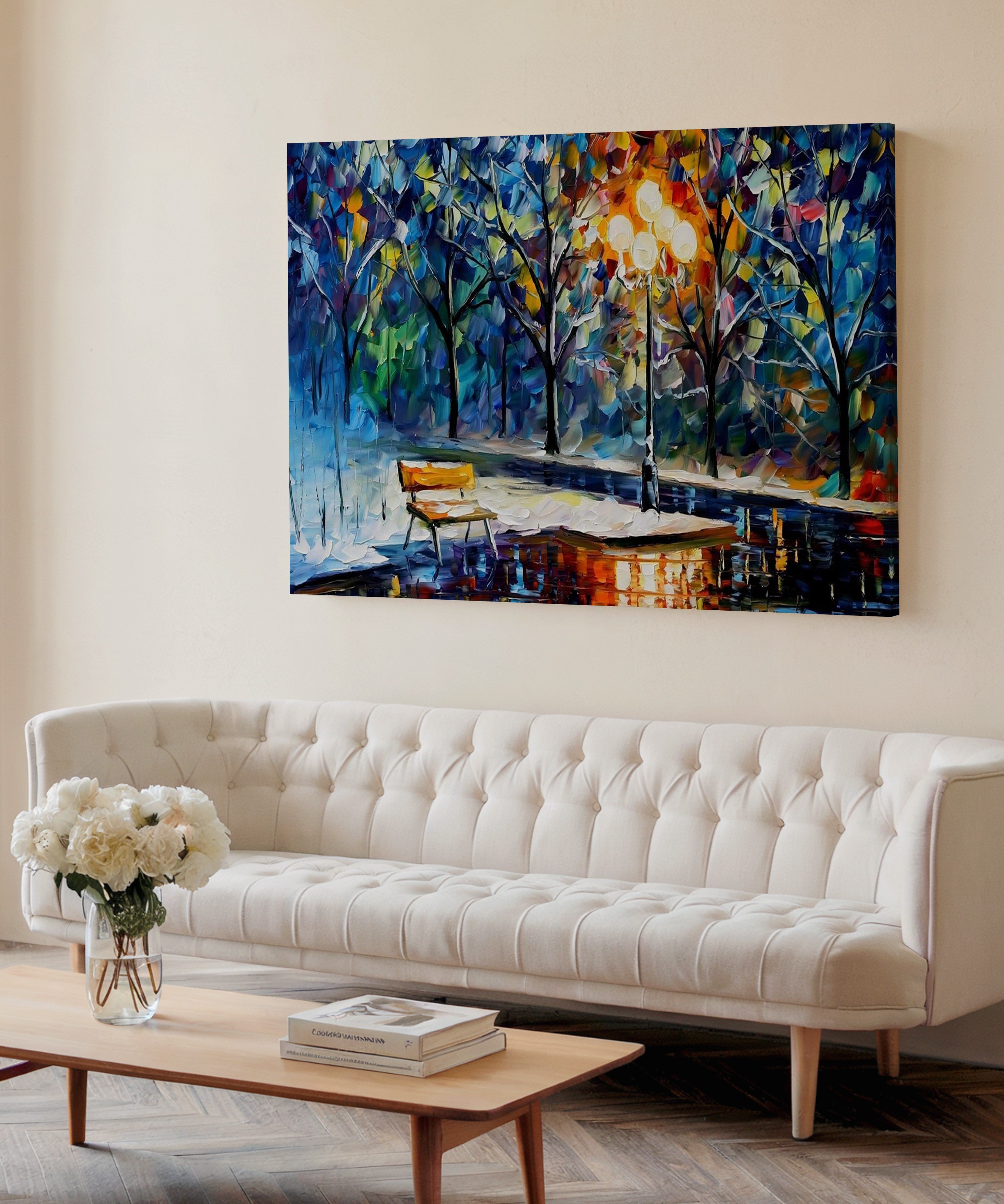 Yalnız Işık | Yağlı Boya Dokulu Canvas Baskı