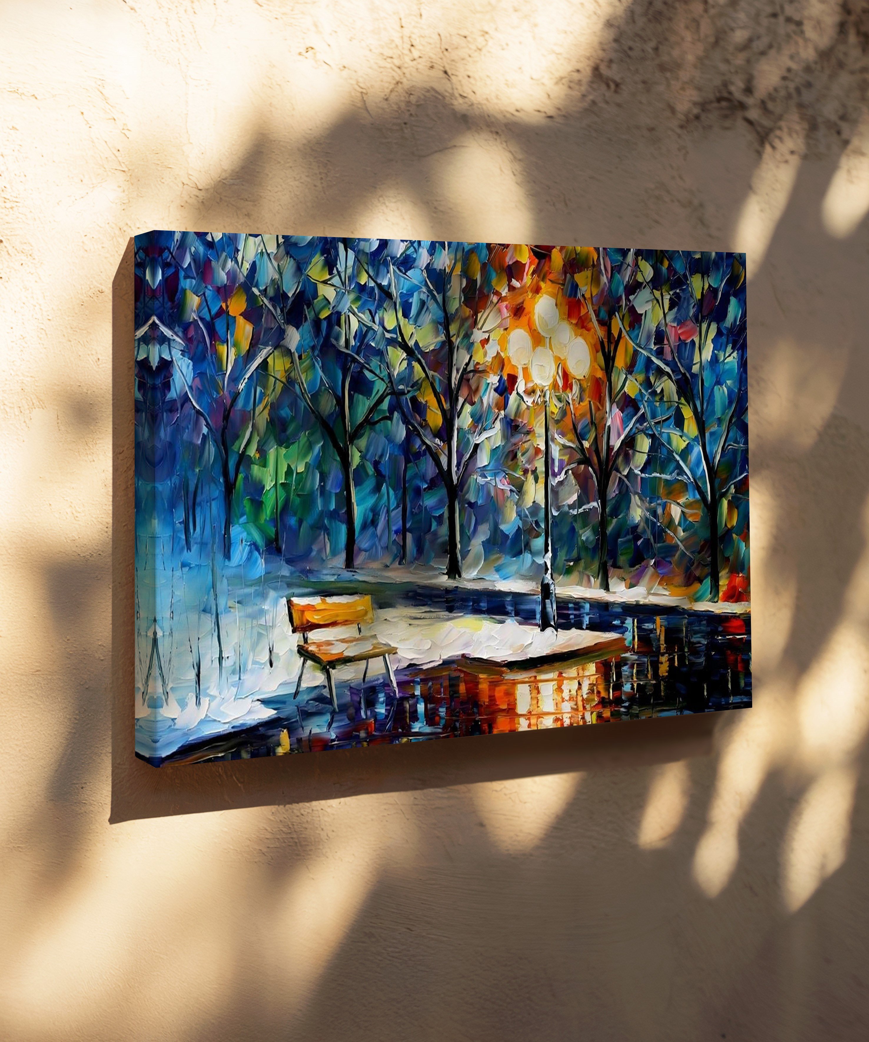 Yalnız Işık | Yağlı Boya Dokulu Canvas Baskı