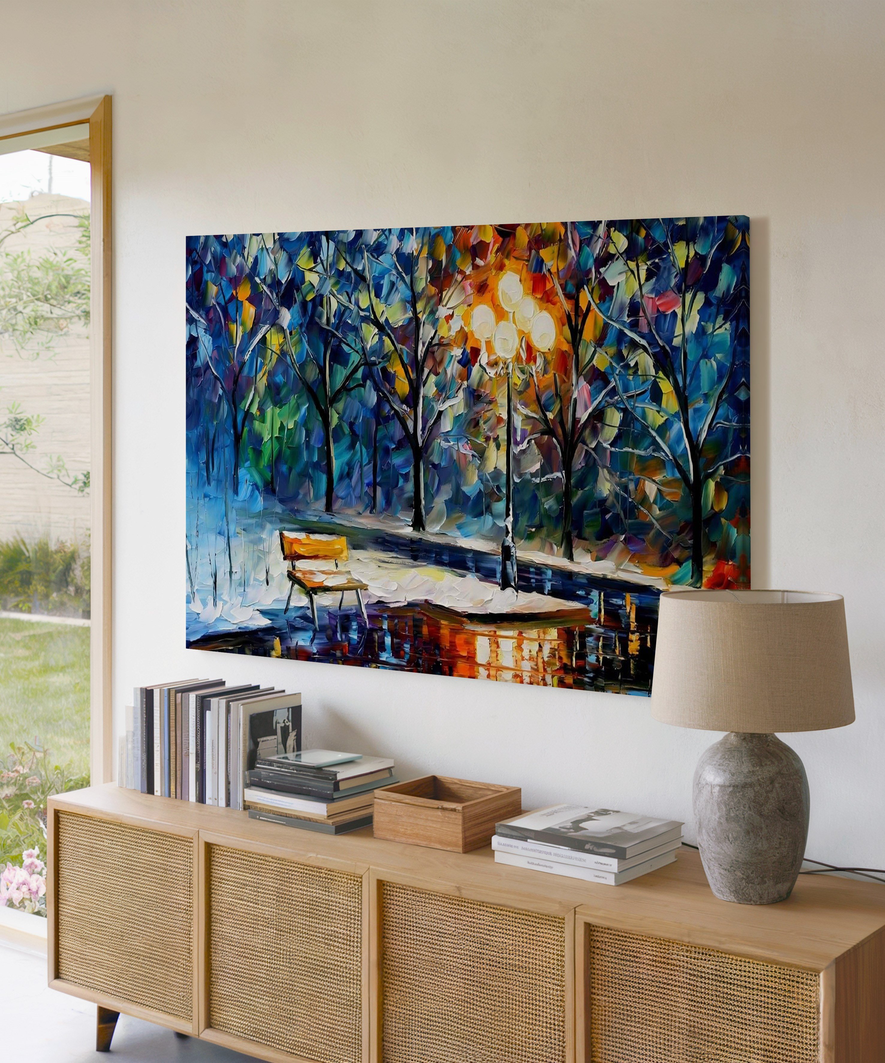 Yalnız Işık | Yağlı Boya Dokulu Canvas Baskı