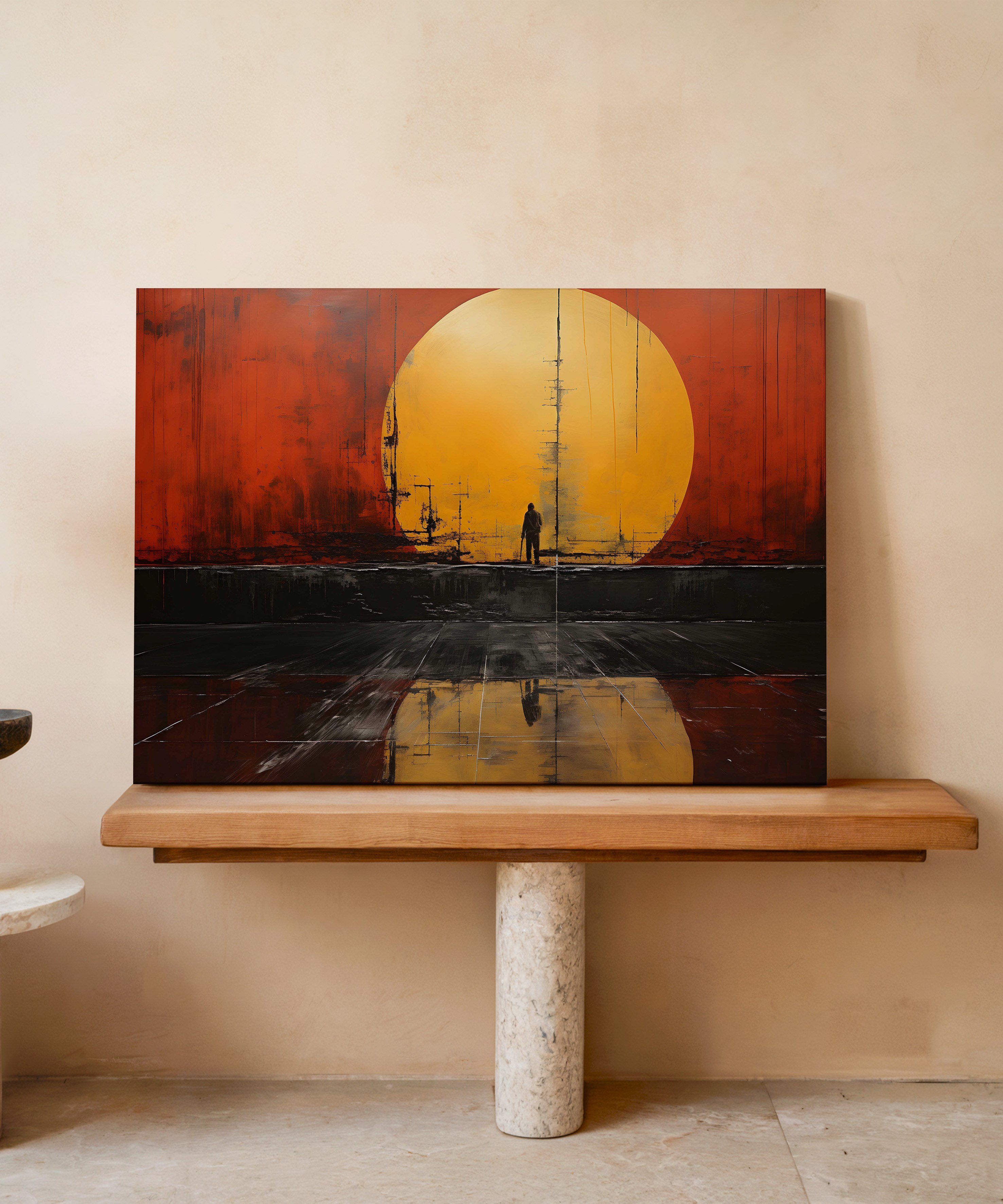 Yalnızlık | Yağlıboya dokulu canvas baskı