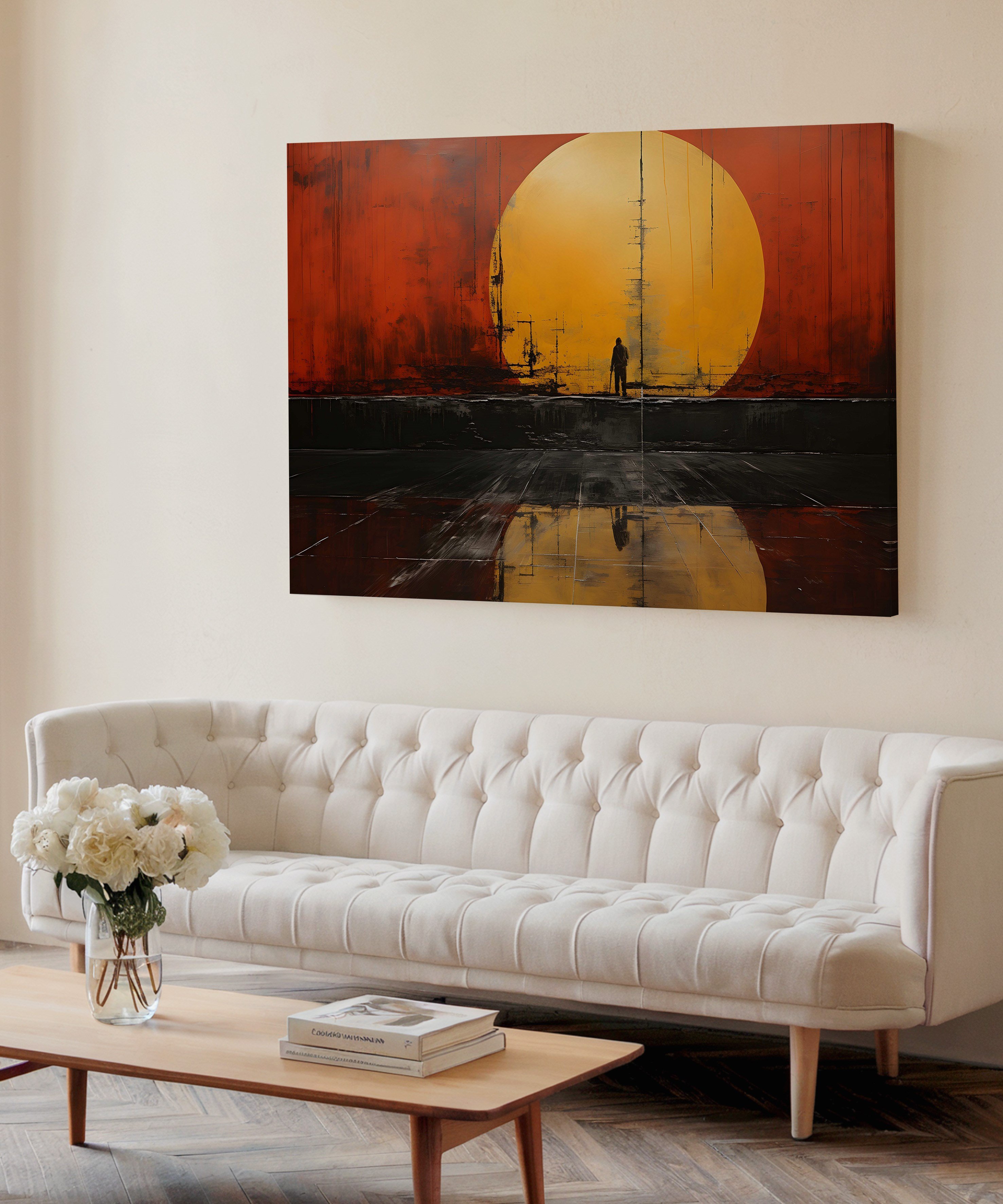 Yalnızlık | Yağlıboya dokulu canvas baskı