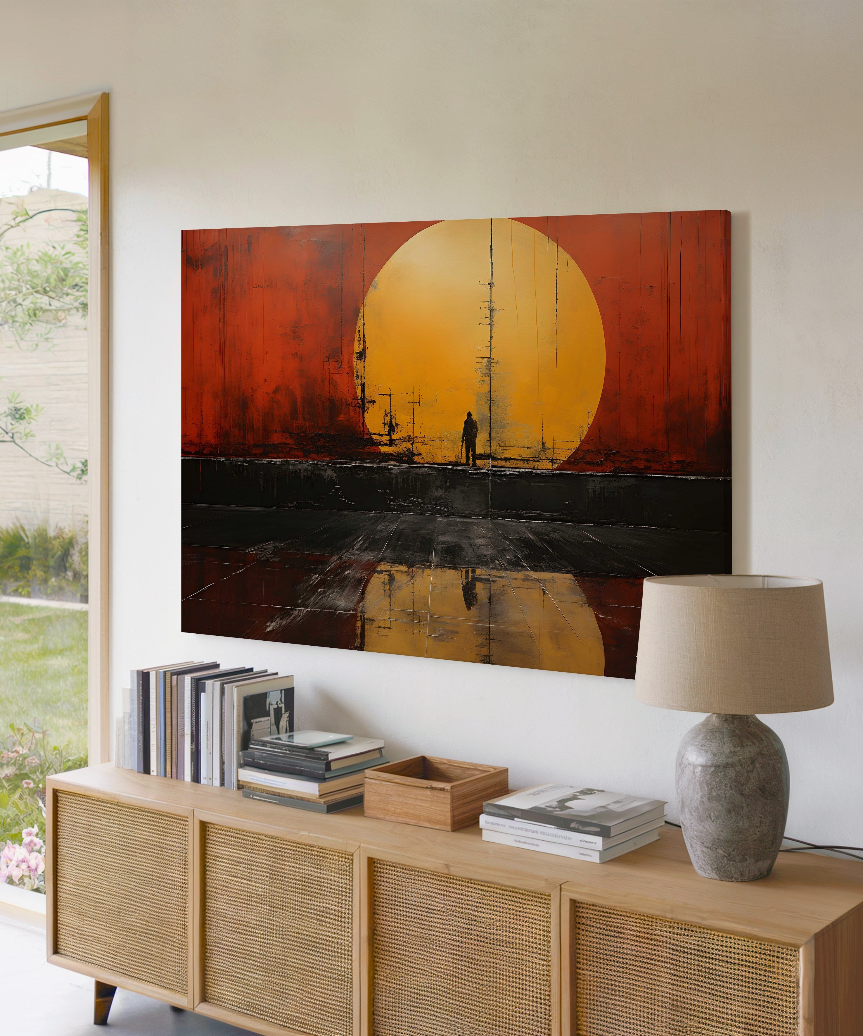 Yalnızlık | Yağlıboya dokulu canvas baskı