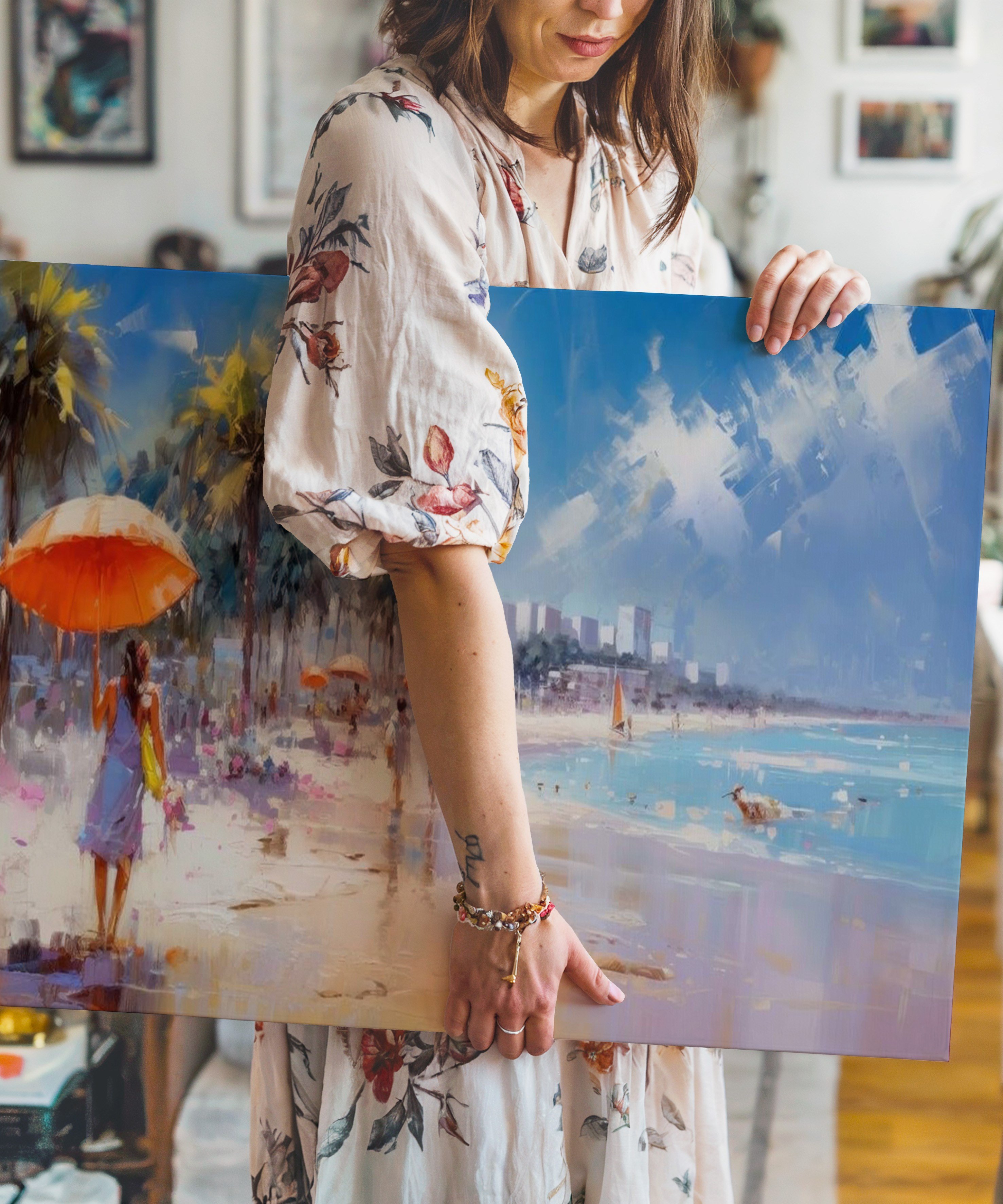 Yaz Esintisi | Yağlı Boya Dokulu Canvas Baskı