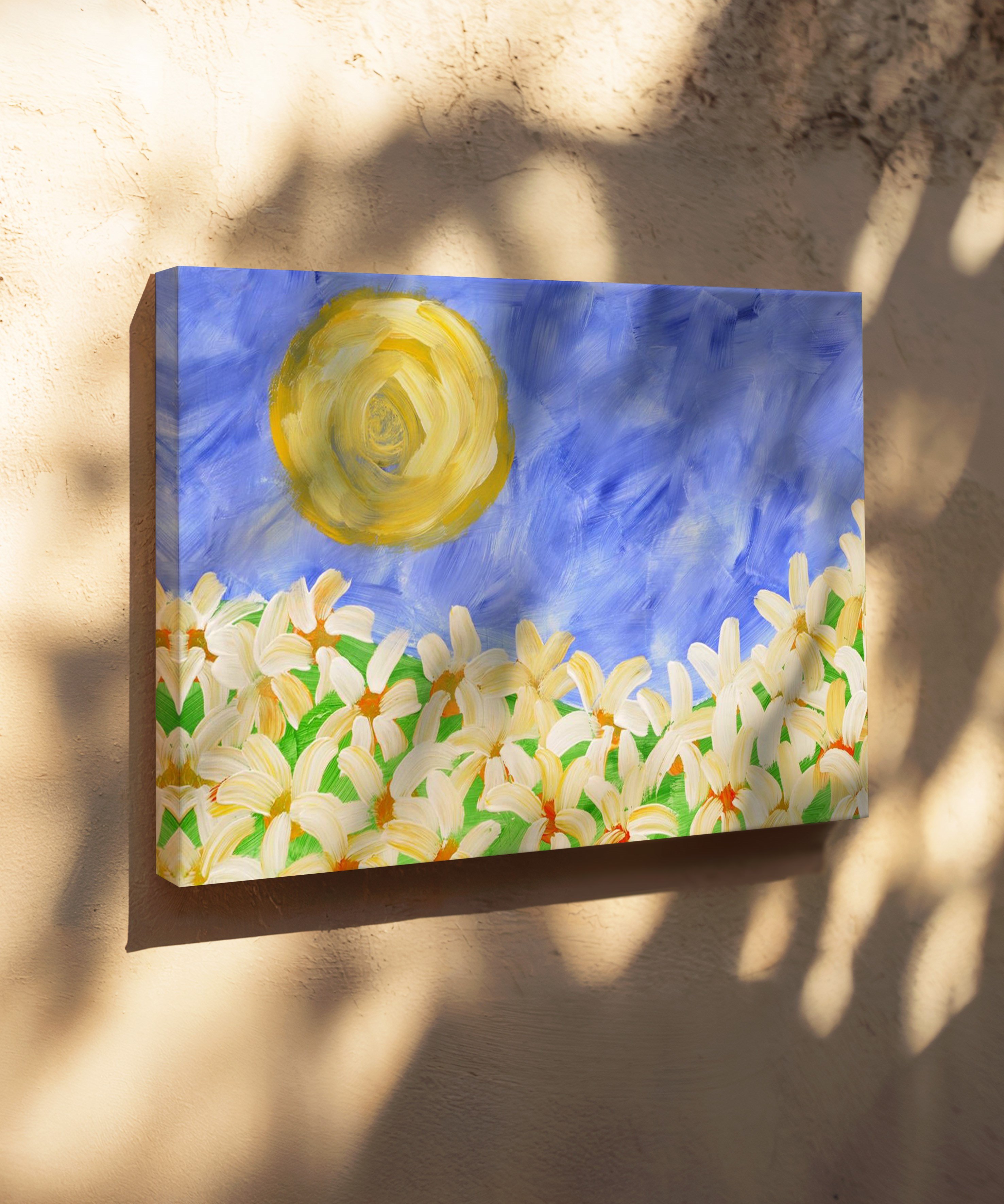 Yaz Güneşi | Yağlıboya dokulu canvas baskı
