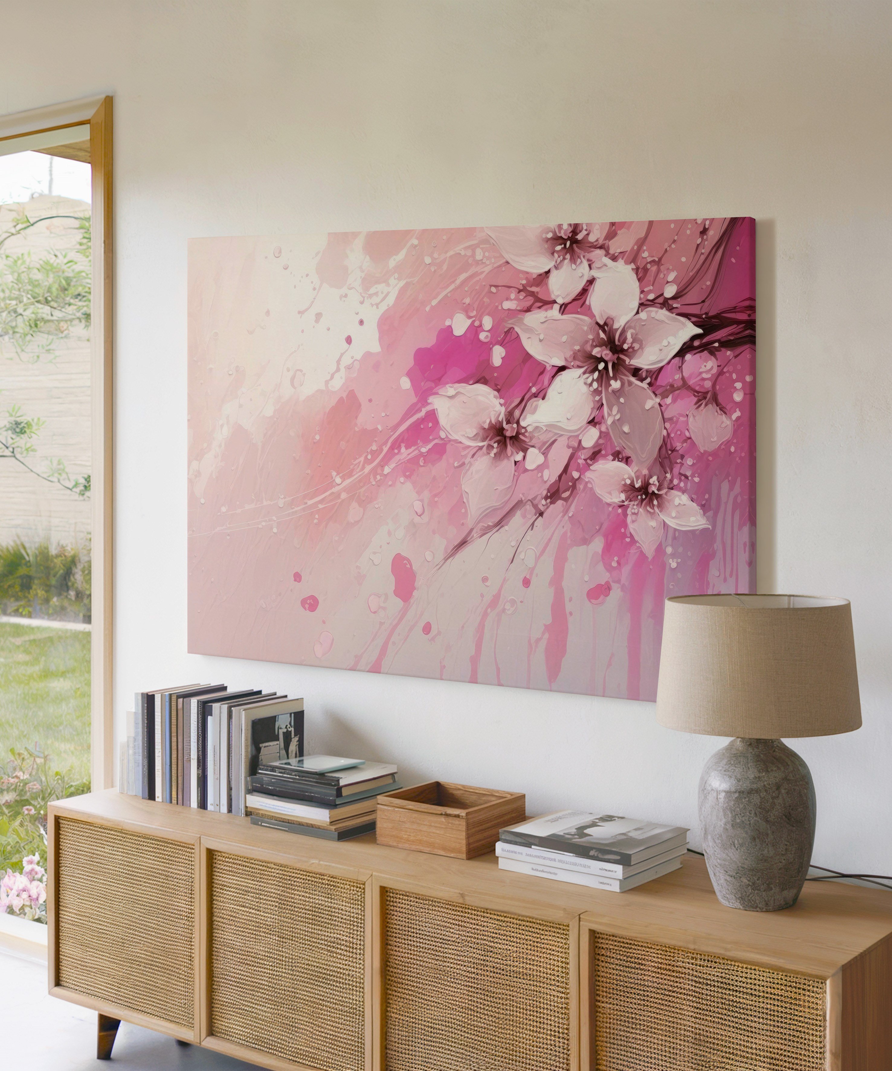 Yeni Bahar Çiçekleri | Yağlıboya dokulu canvas baskı