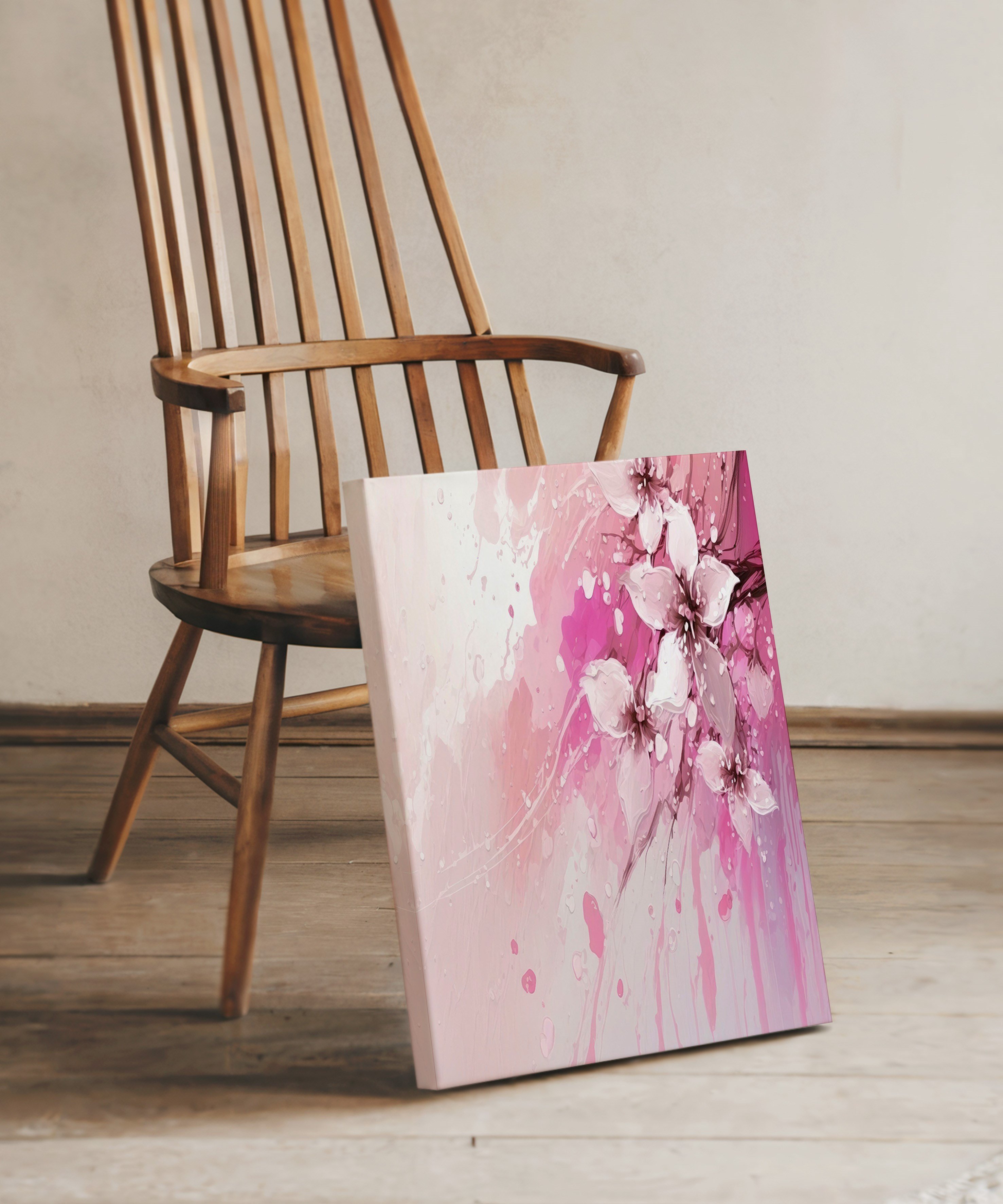 Yeni Bahar Çiçekleri | Yağlıboya dokulu canvas baskı