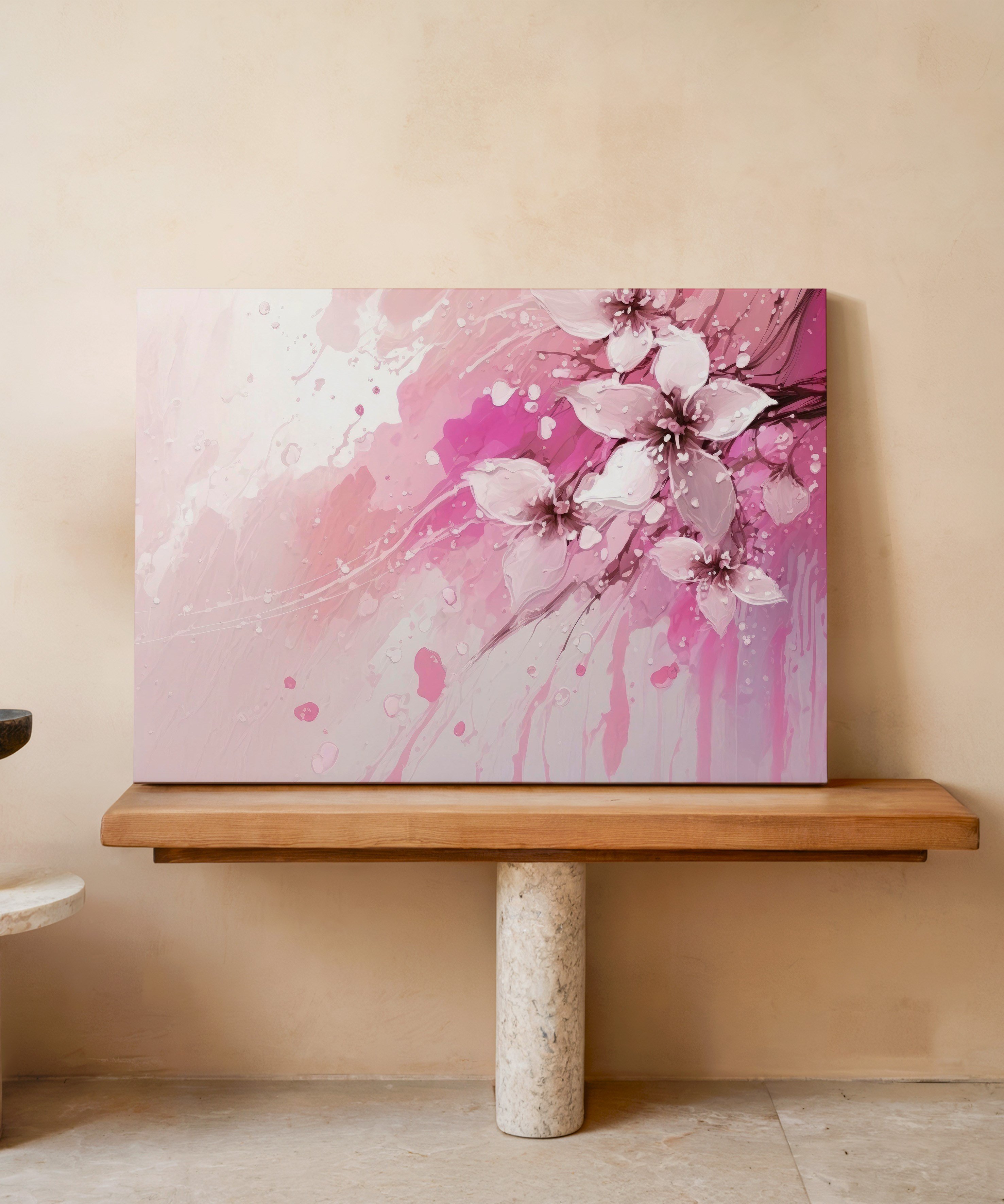 Yeni Bahar Çiçekleri | Yağlıboya dokulu canvas baskı