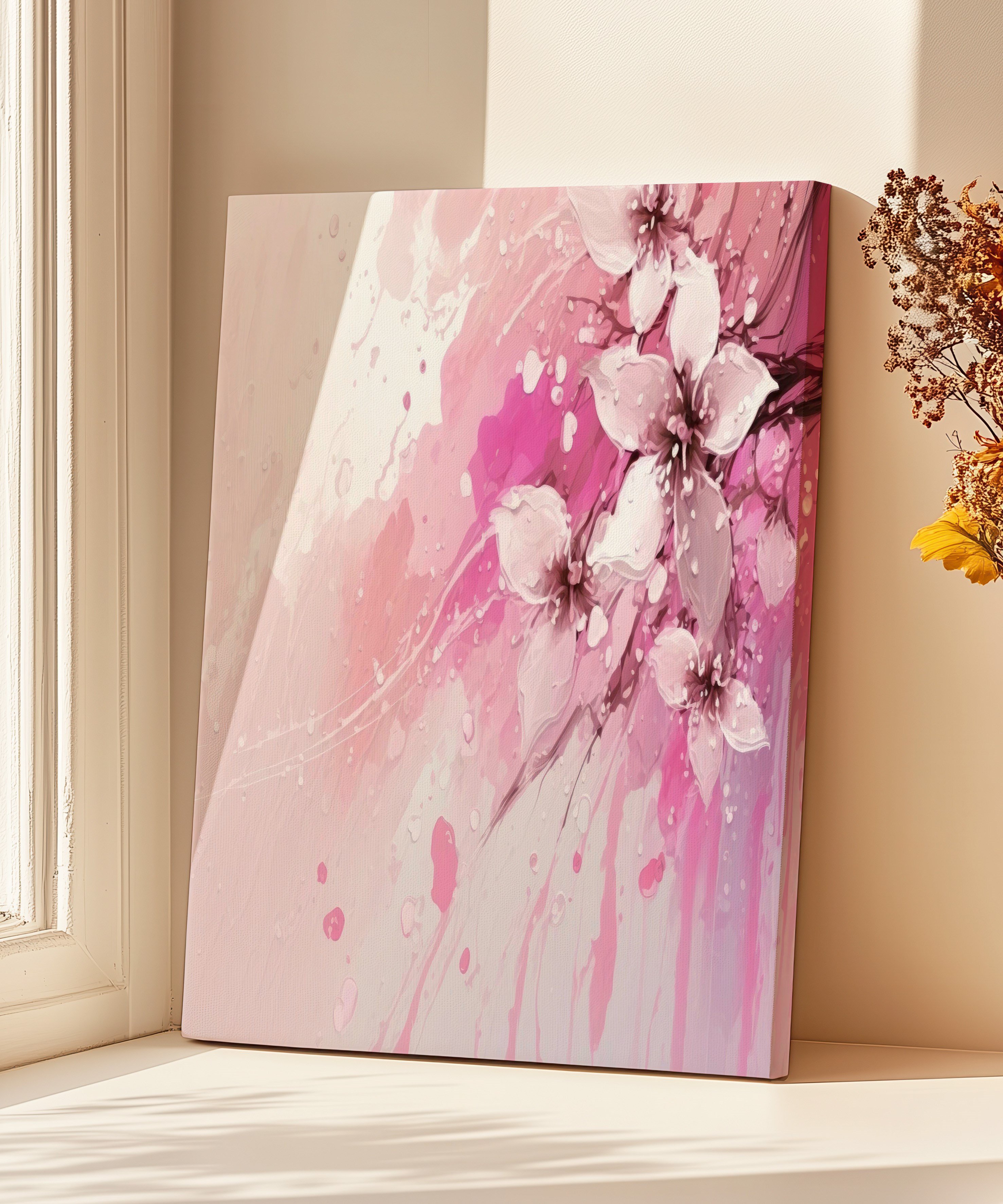 Yeni Bahar Çiçekleri | Yağlıboya dokulu canvas baskı
