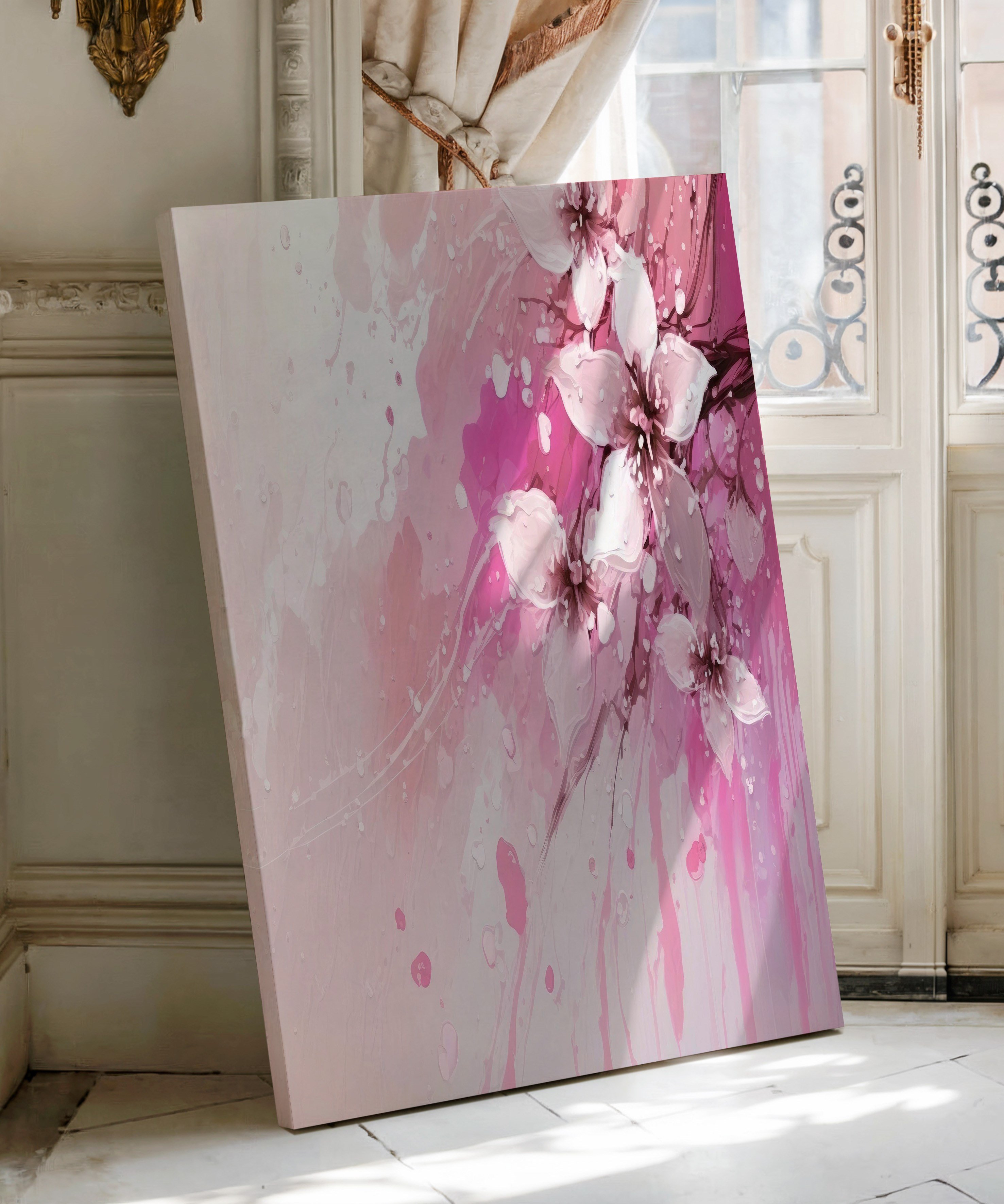 Yeni Bahar Çiçekleri | Yağlıboya dokulu canvas baskı