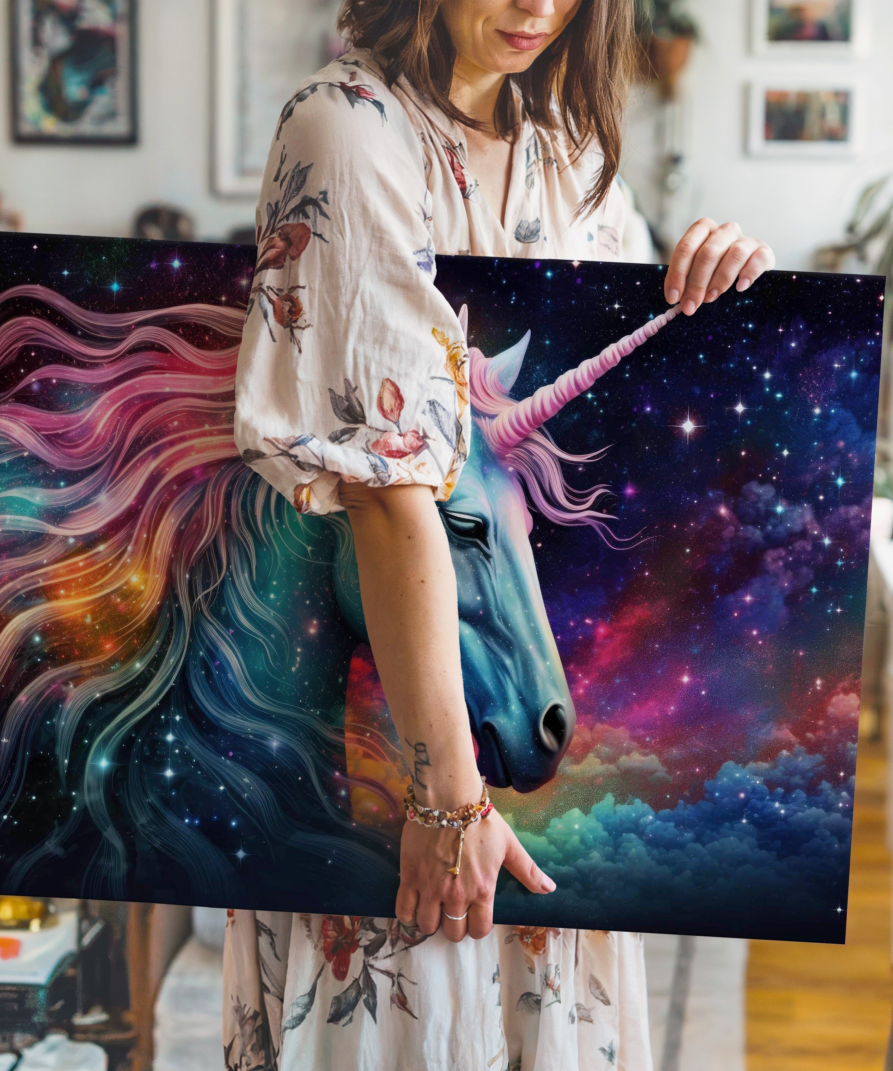 Yıldız Sessizliği | Yağlı Boya Dokulu Canvas Baskı