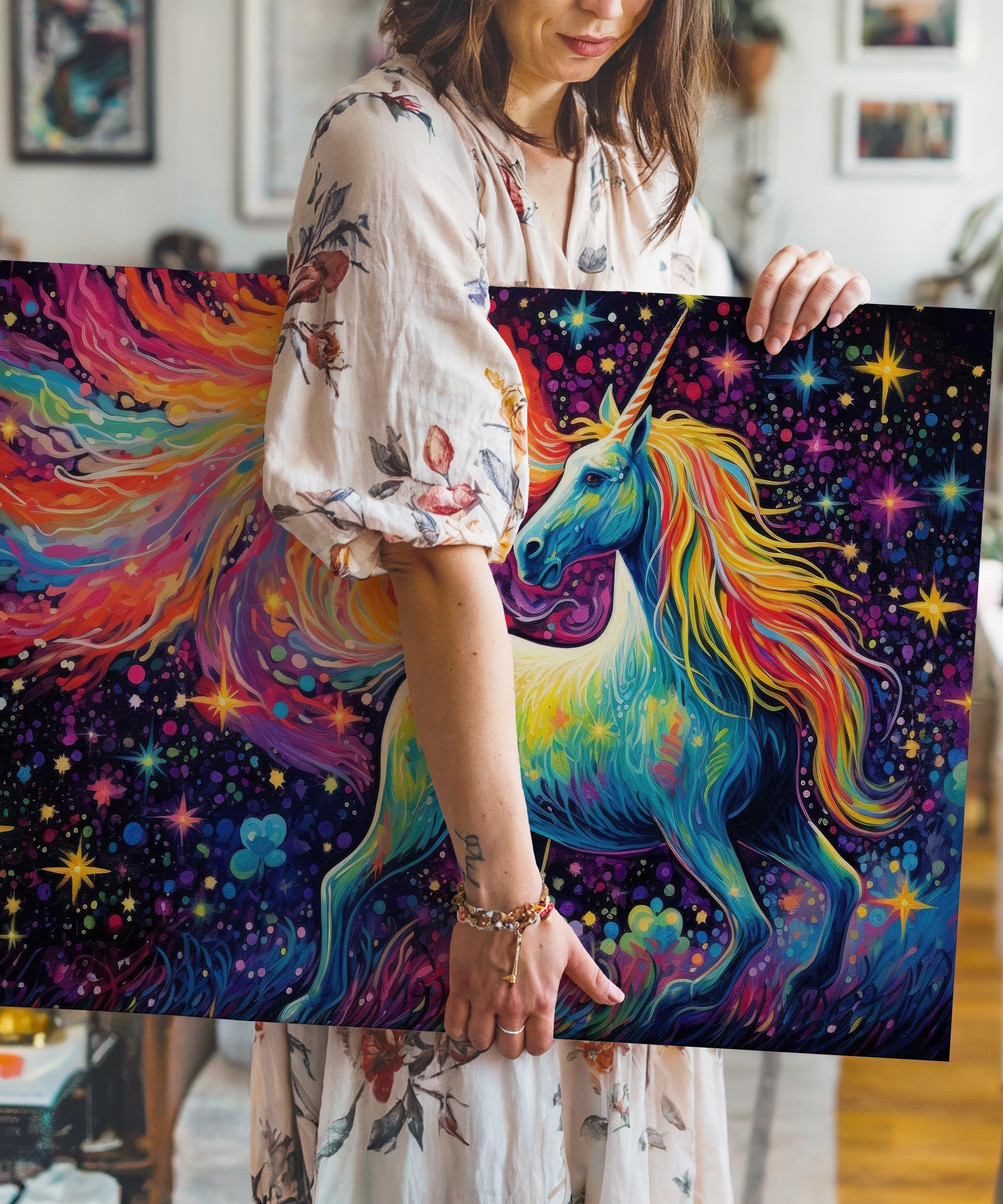 Yıldızların Varisi | Yağlı Boya Dokulu Canvas Baskı