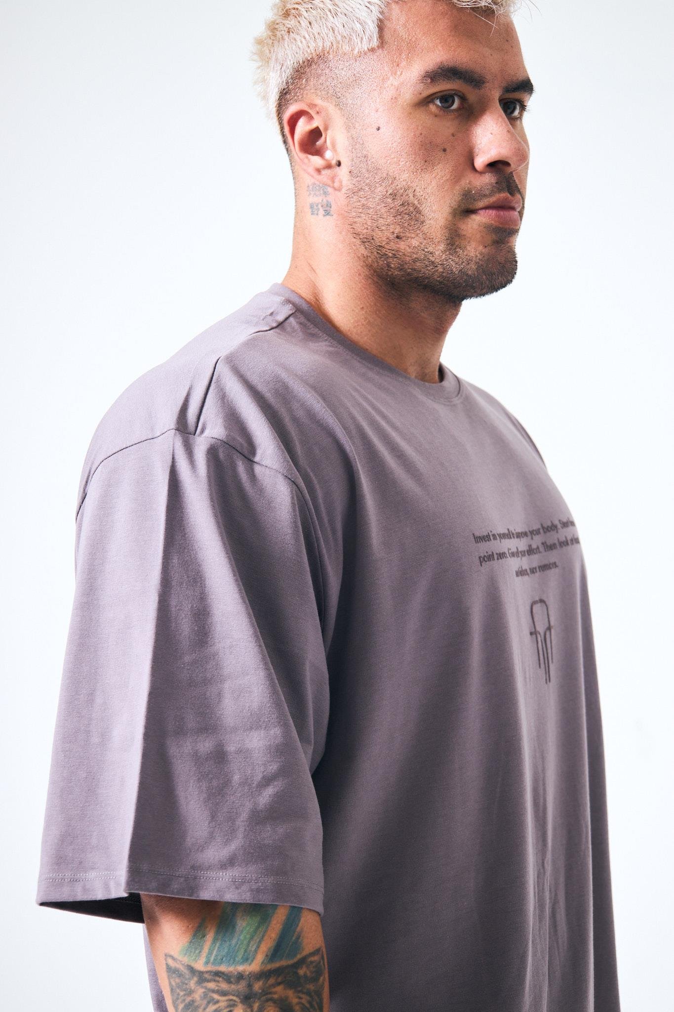 “1991” Arka Ve Ön Kabartma Baskılı Oversize - Lila