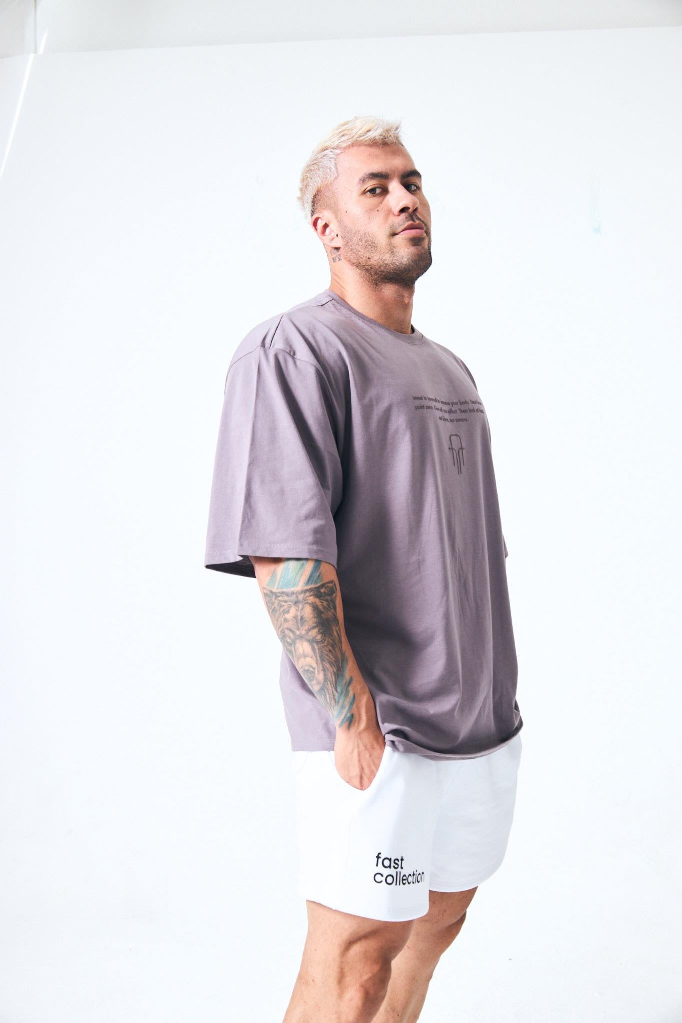 “1991” Arka Ve Ön Kabartma Baskılı Oversize - Lila