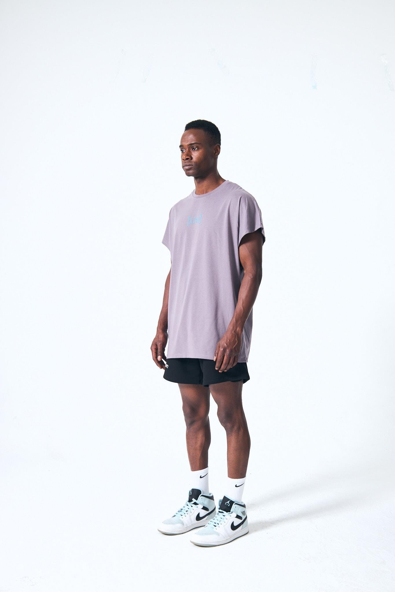 “Line” Arka Ve Ön Kabartma Baskılı Oversize - Lila