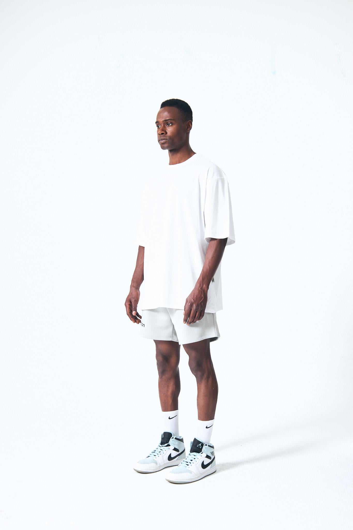 “Rules” Arka Kumaş Baskılı Oversize - Beyaz