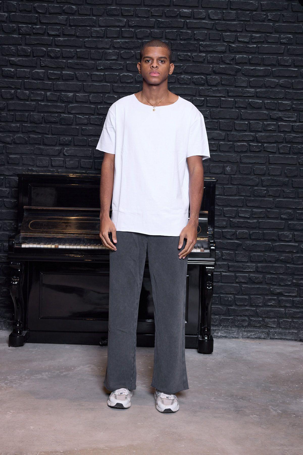 Fast Düz Tişört Beyaz