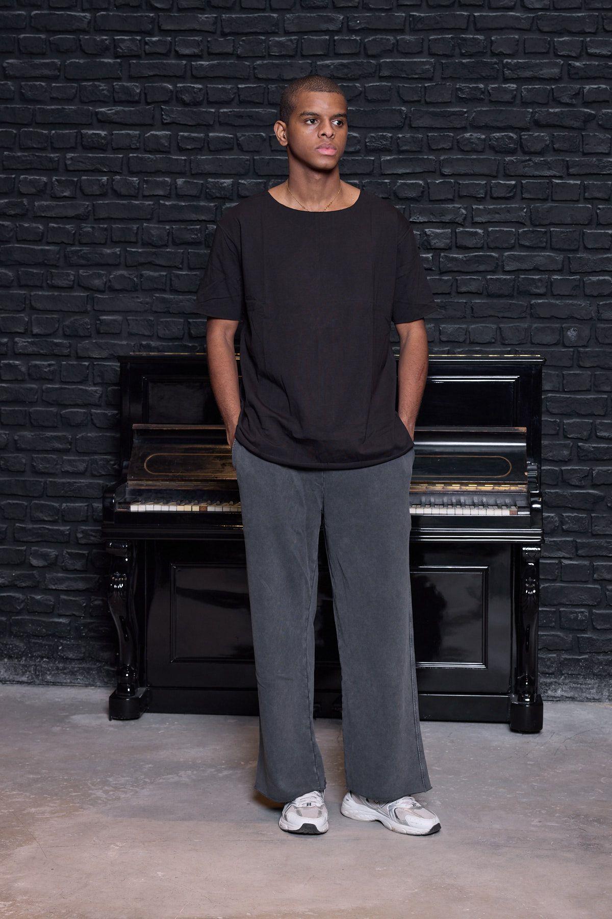 Fast Düz Tişört Siyah