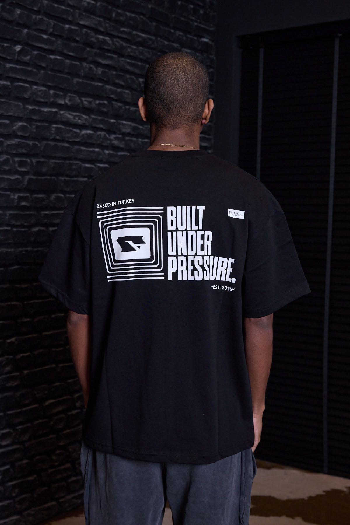 Fast Logo Oversize Tişört Siyah