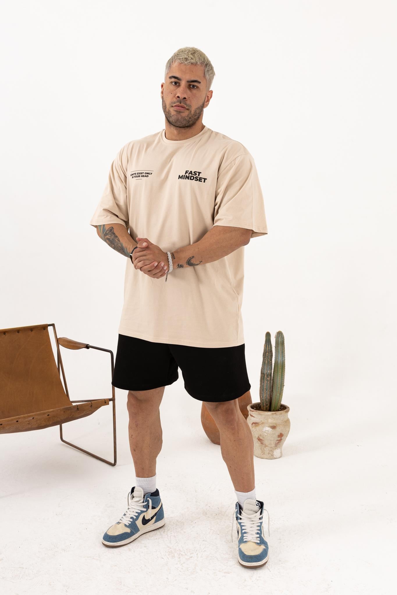 Fast Mindset T-Shirt Bej