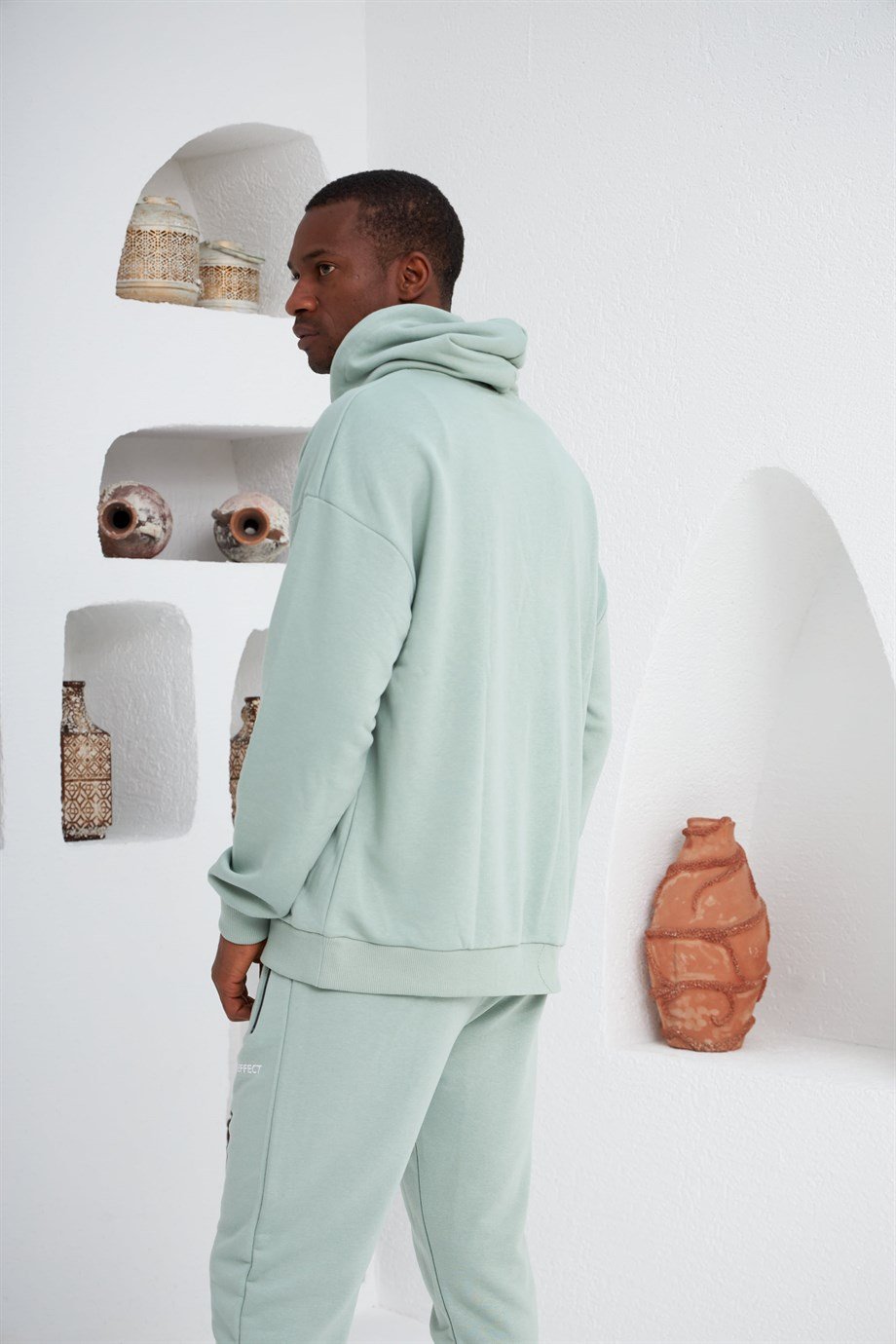 Logo Kabartmalı Kapüşonlu Sweatshirt