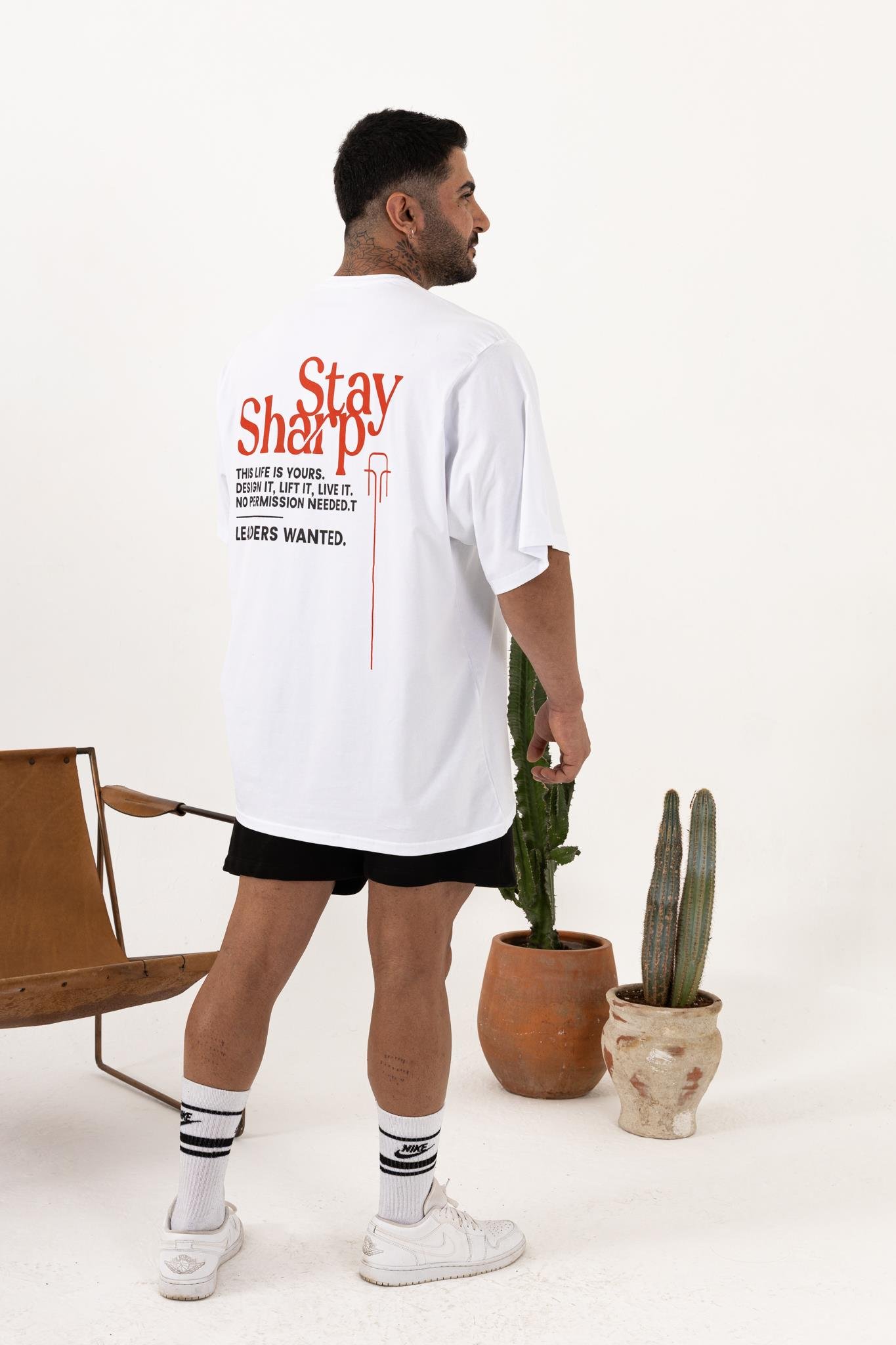 Stay Sharp T-Shirt Beyaz