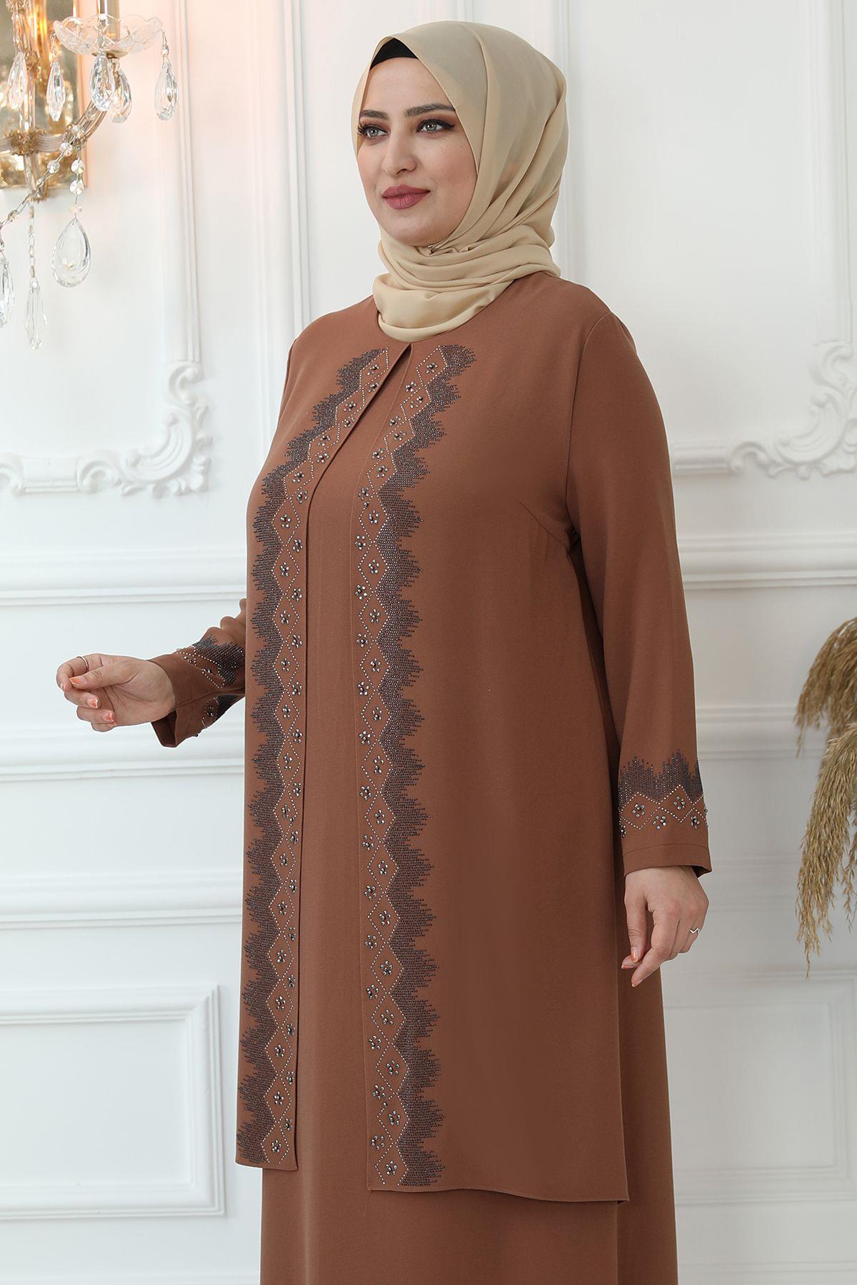 Amine Hüma Hatun Abiye Elbise Camel