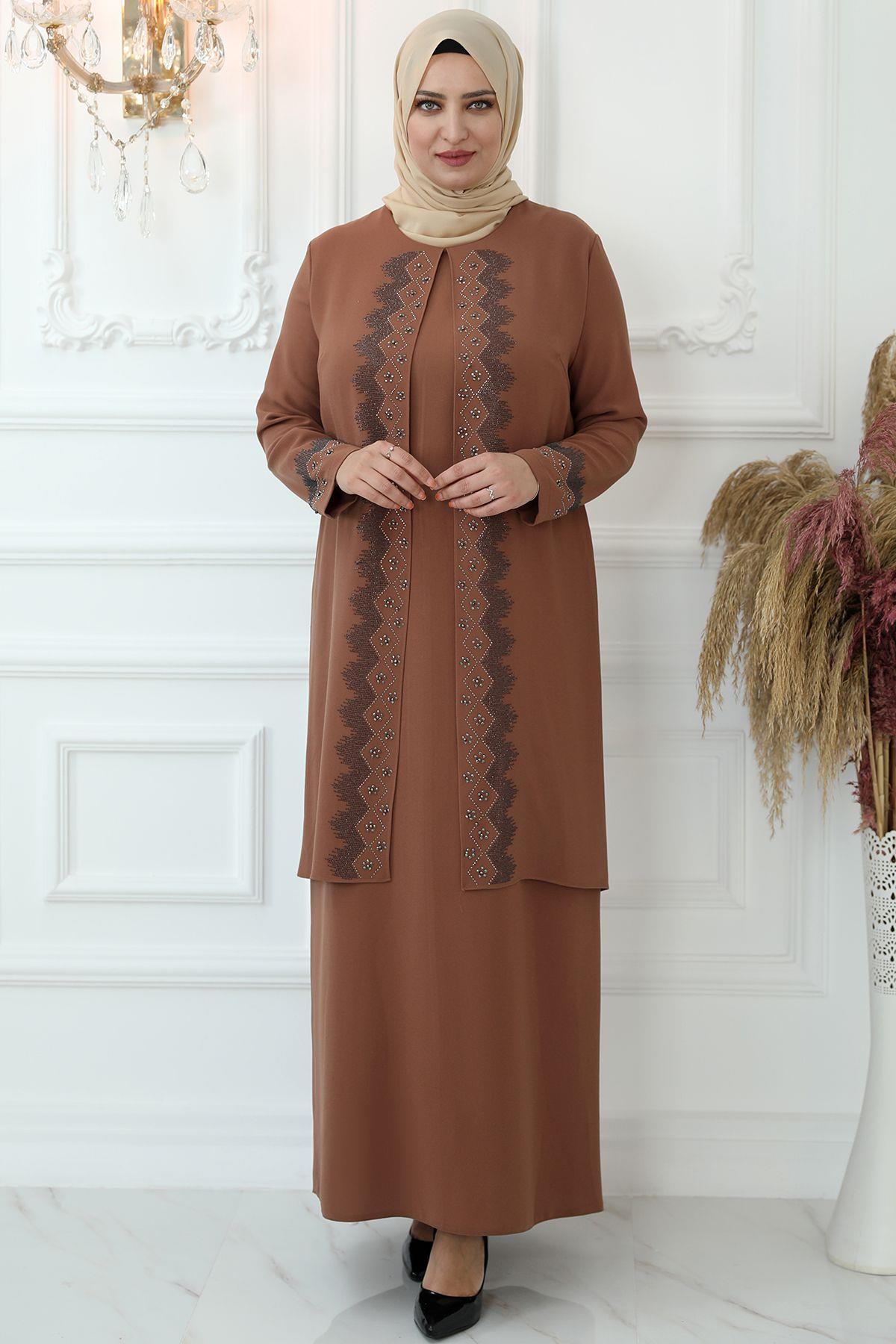 Amine Hüma Hatun Abiye Elbise Camel