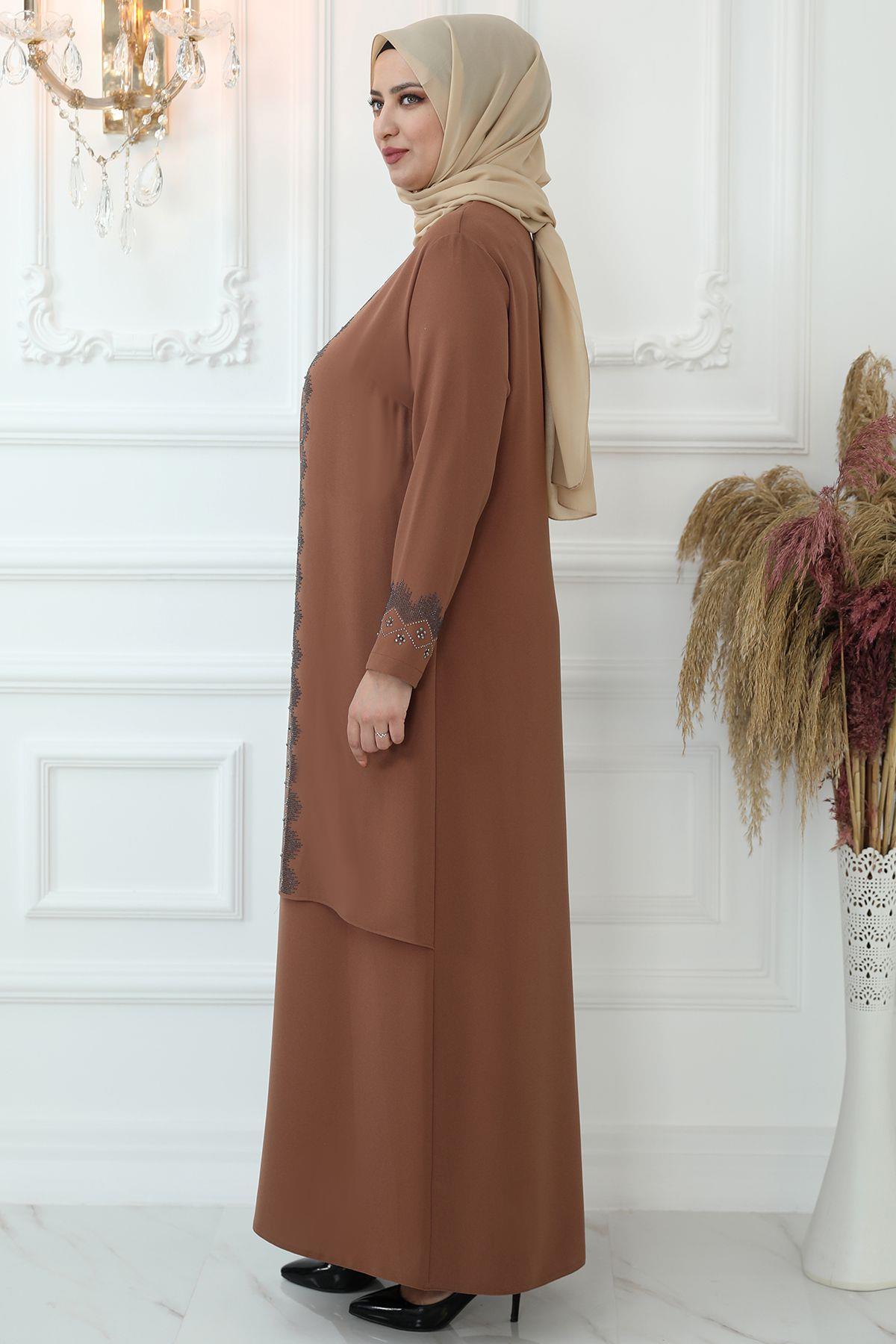 Amine Hüma Hatun Abiye Elbise Camel