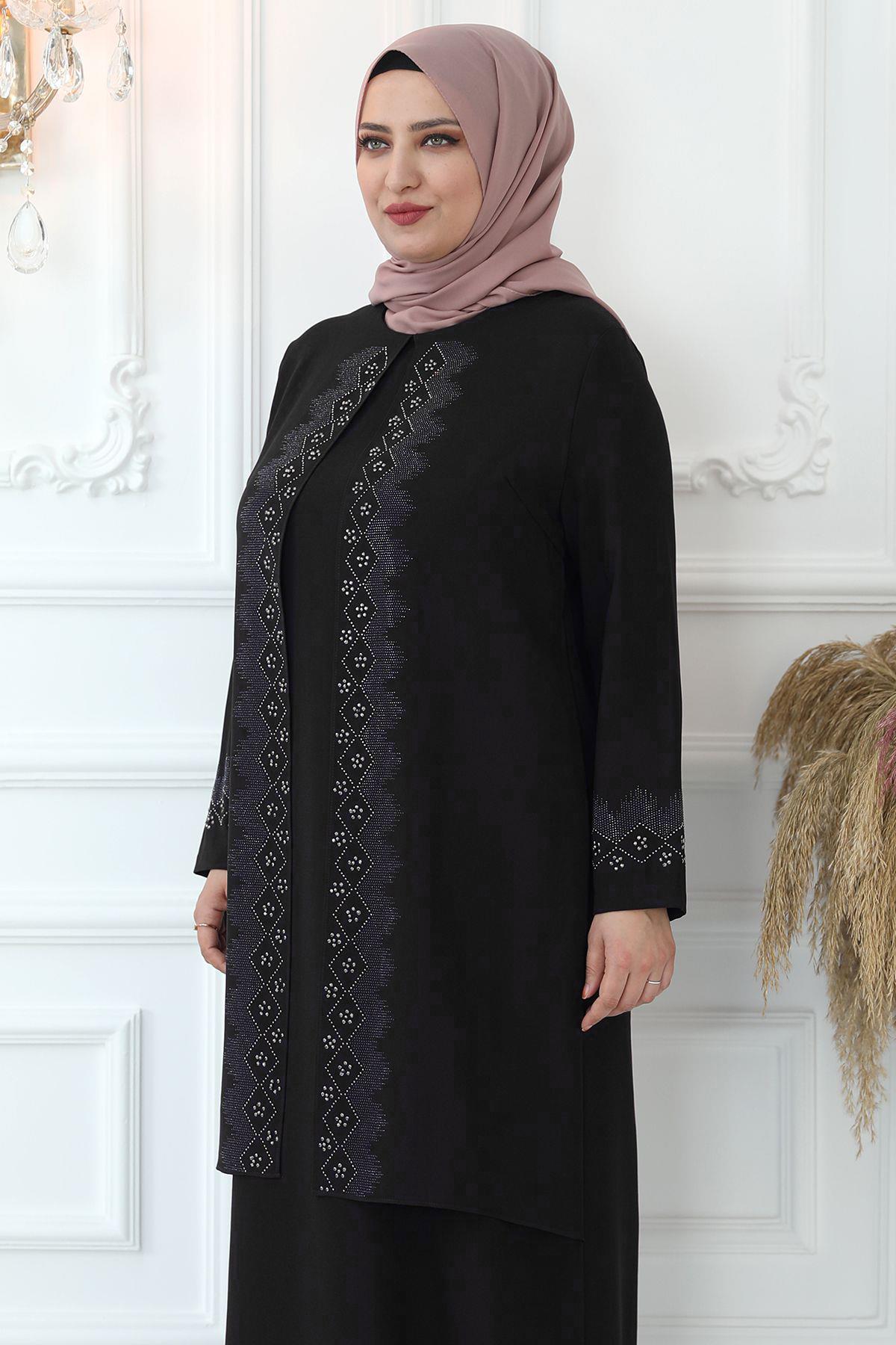 Amine Hüma Hatun Abiye Elbise Siyah