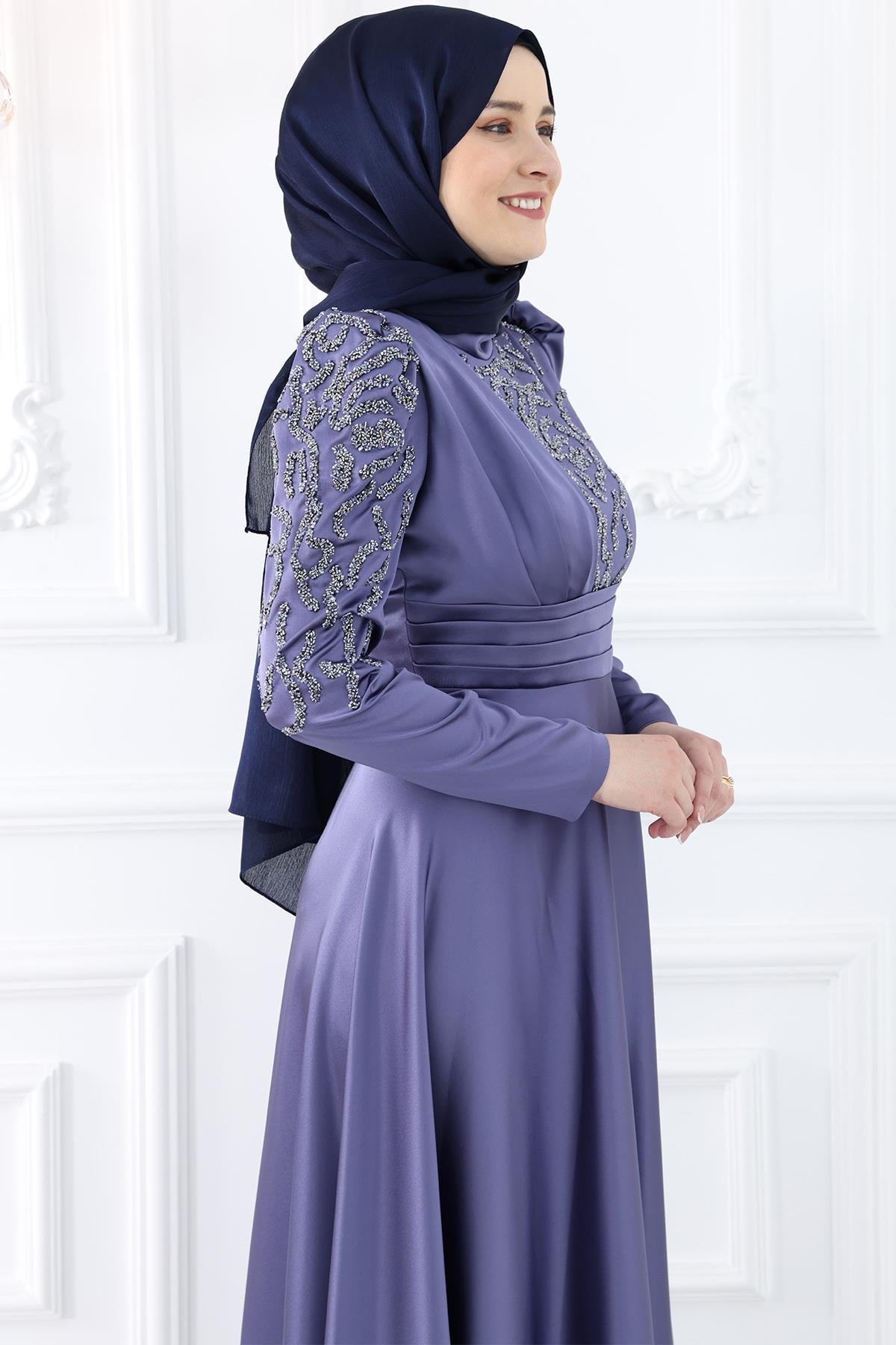 Amine Hüma RÜMEYSA SATEN ABİYE İndigo