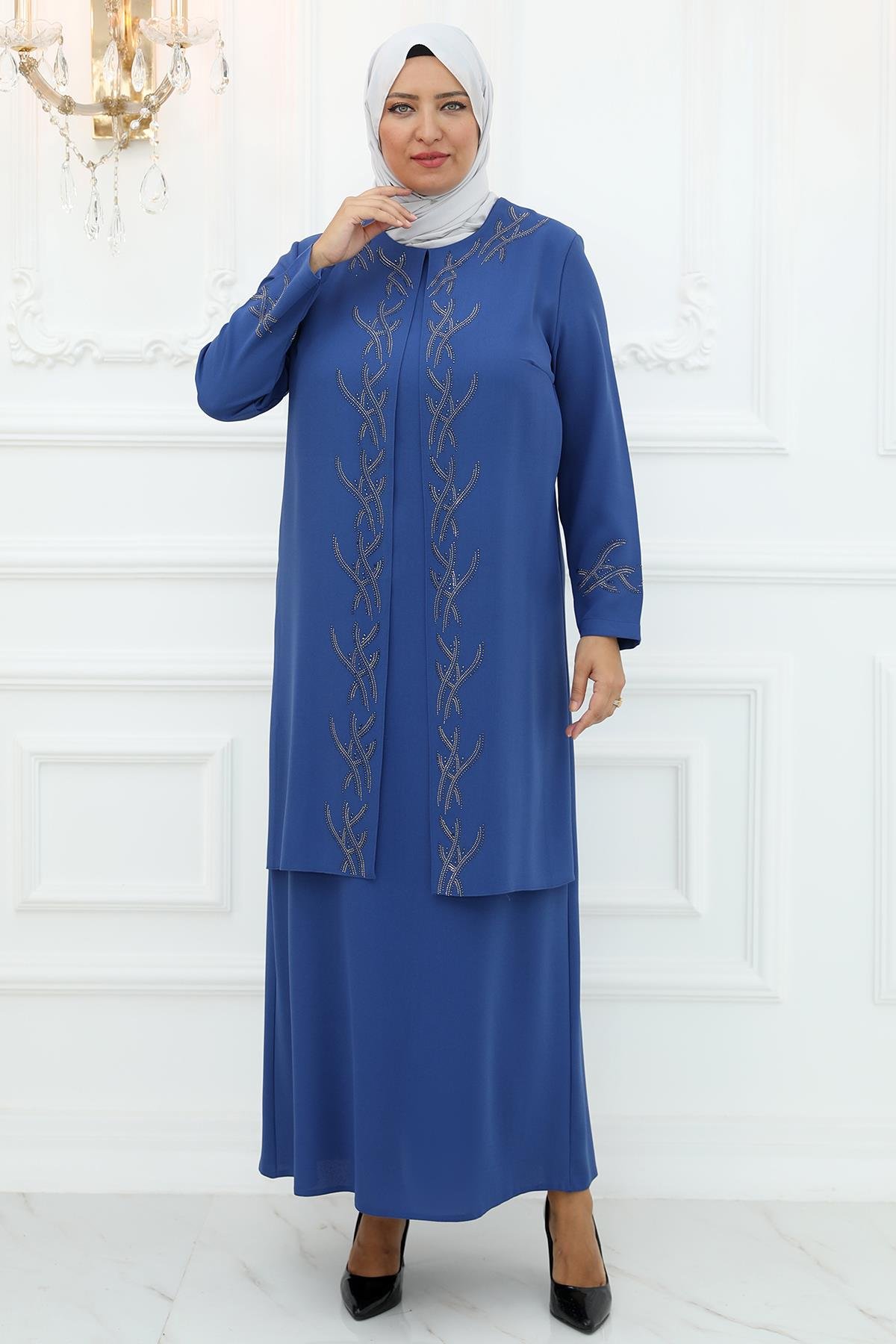 Amine Hüma Züleyha Abiye Indigo | Amine Hüma