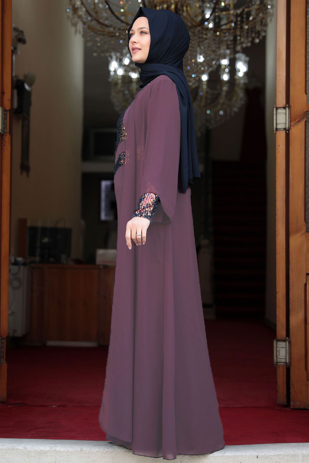 Narin Tesettür Abiye Gül Kurusu Amine Hüma