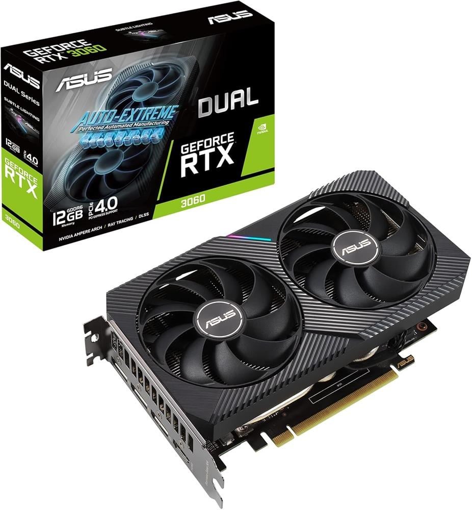 Asus GeForce DUAL-RTX3060-O12G-V2 12GB GDDR6 128Bit DX12 Ekran Kartı